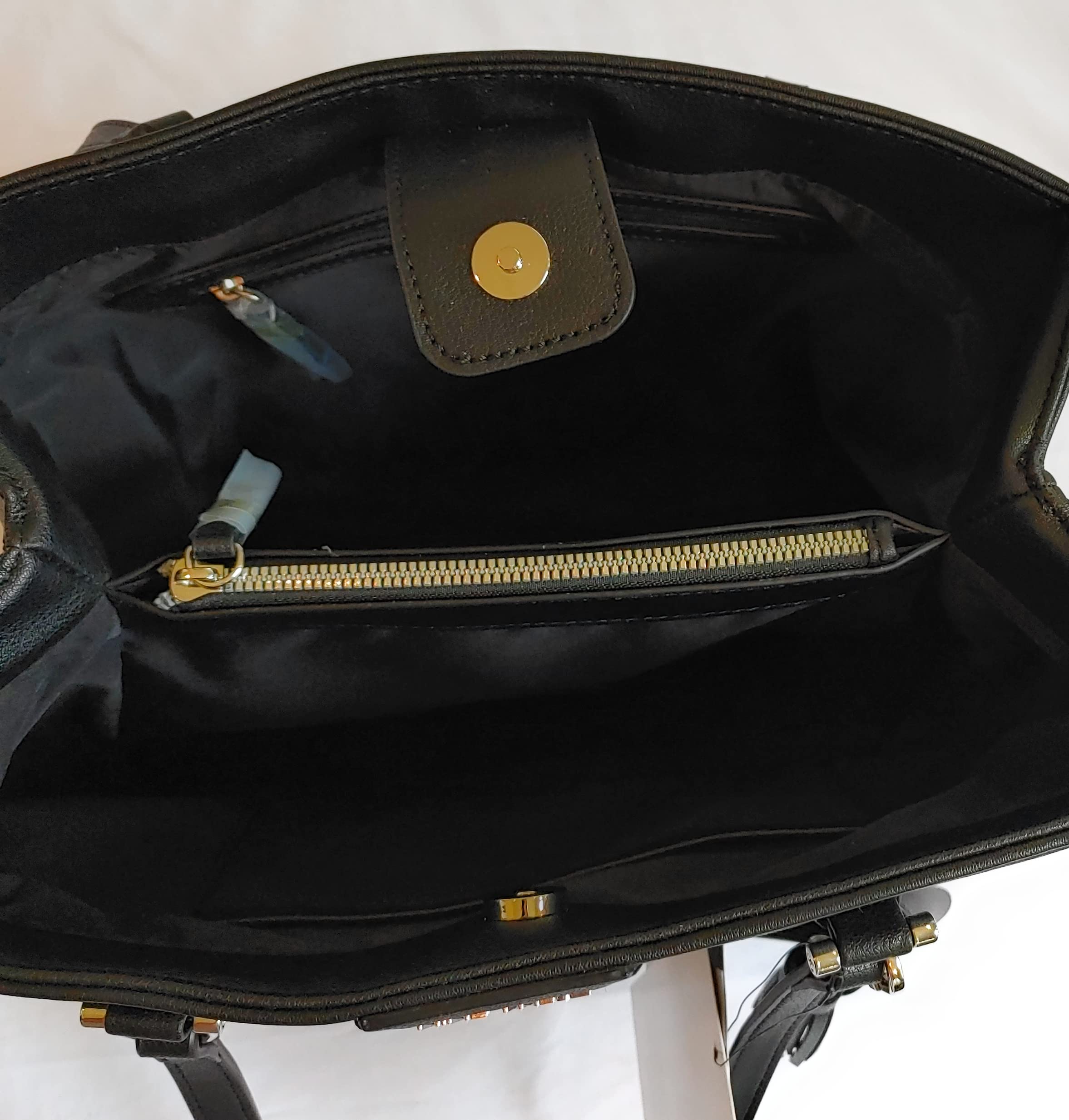 Nine West Aven Shoulder Bag for Women - Stylish & Spacious Black Leather Handbag for Work, Travel & Everyday Use