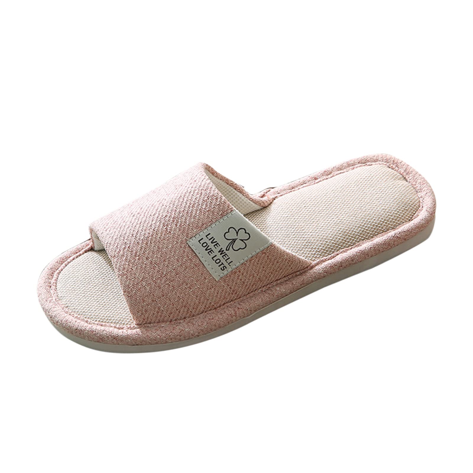 Comfortable Linen Slippers for Men & Women - Breathable Indoor House Shoes with Non-Slip Sole - Perfect for Home, Spa, and Relaxation