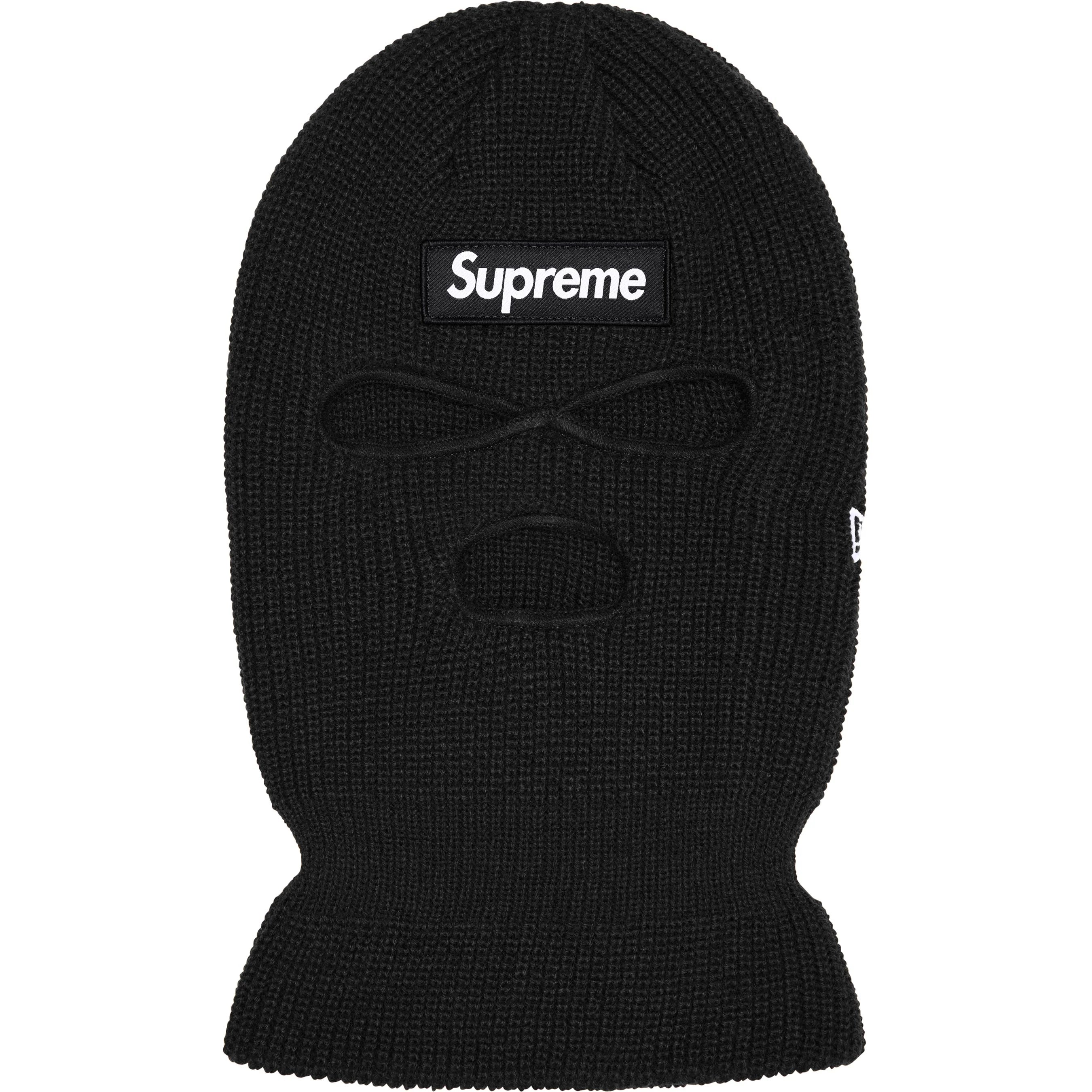 Supreme New Era® Box Logo Balaclava Face Mask - Black for Winter Sports & Outdoor Activities
