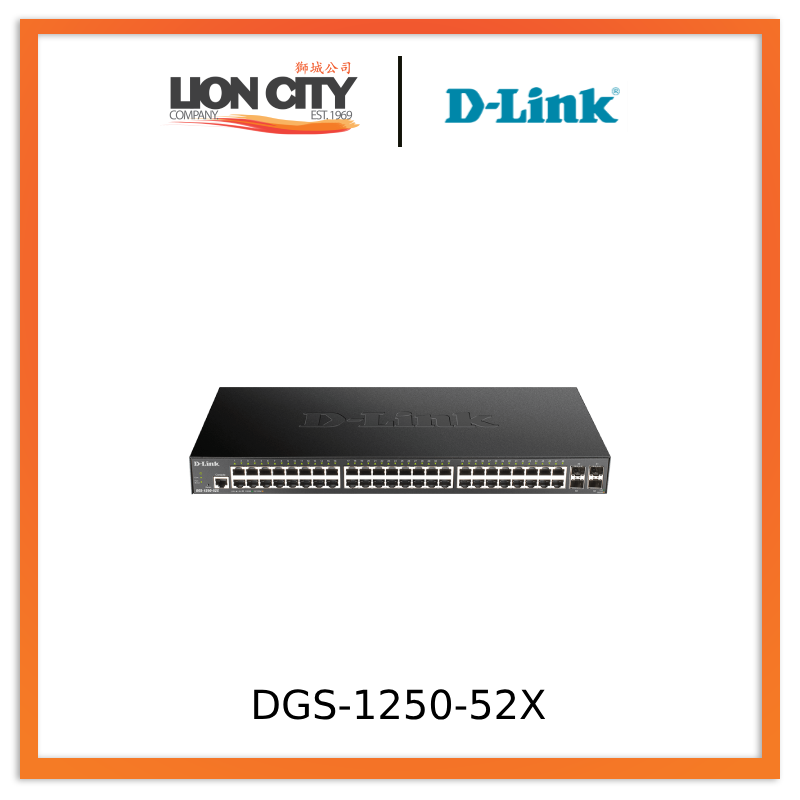 D-Link DGS-1250-52X 52-Port 10G Gigabit Smart Managed Switch - Ideal for Business Networks, Data Centers & High-Speed Connectivity (Pre-Order)