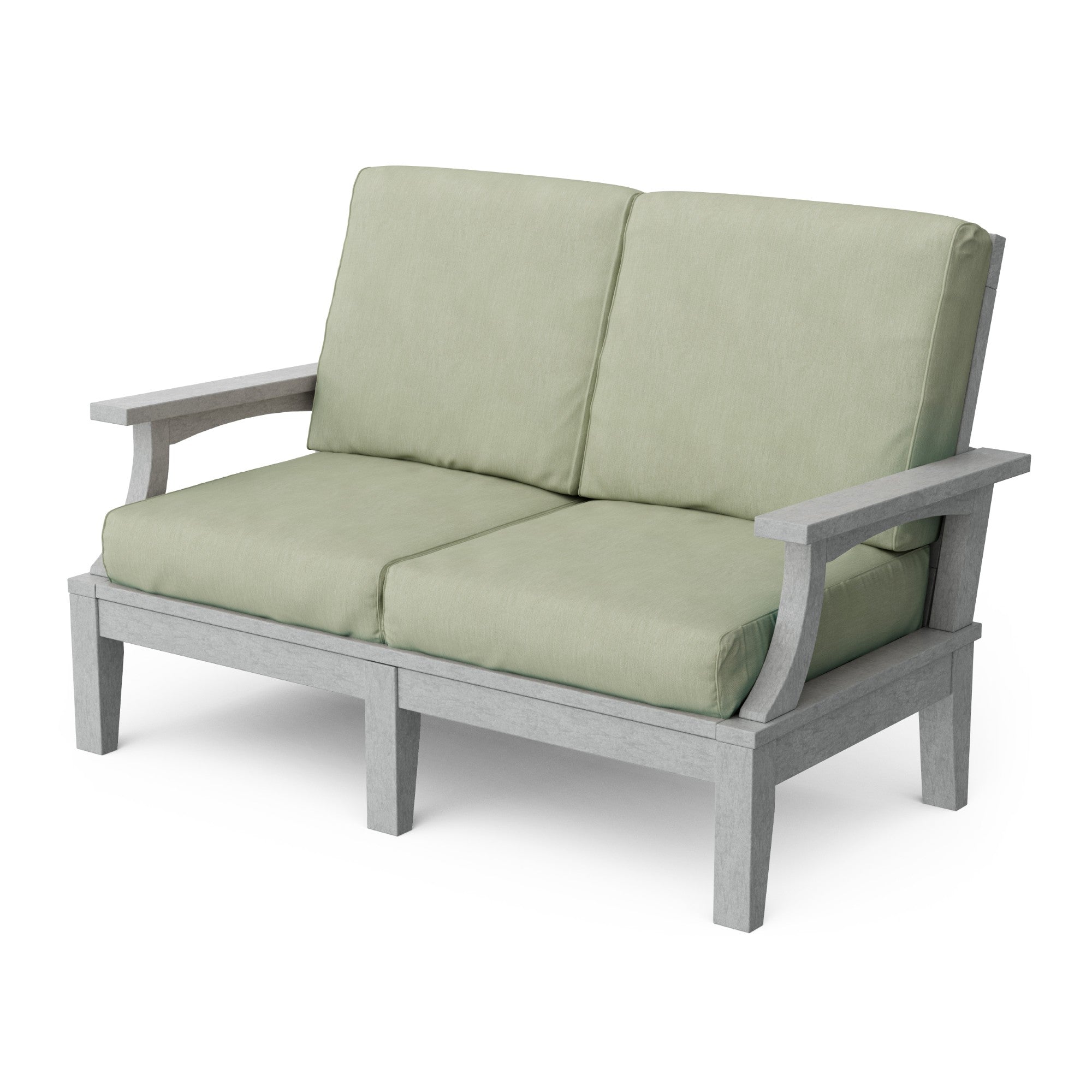 Heritage Deep Seating Love Seat Cushioned Sofa - Outdoor Patio Furniture for Garden, Poolside & Backyard Relaxation