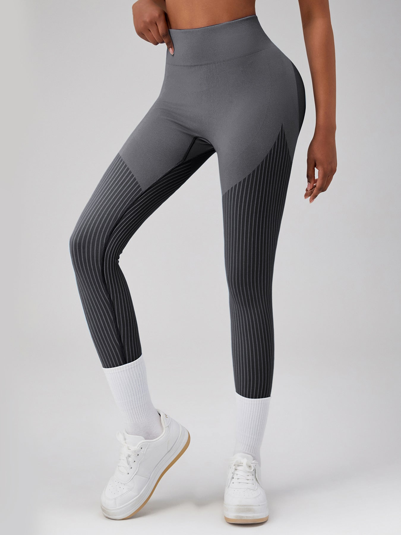 ZASUWA Women's High Waisted Ribbed Scrunch Butt Lifting Leggings - Tummy Control Workout Yoga Pants for Gym, Running & Casual Wear