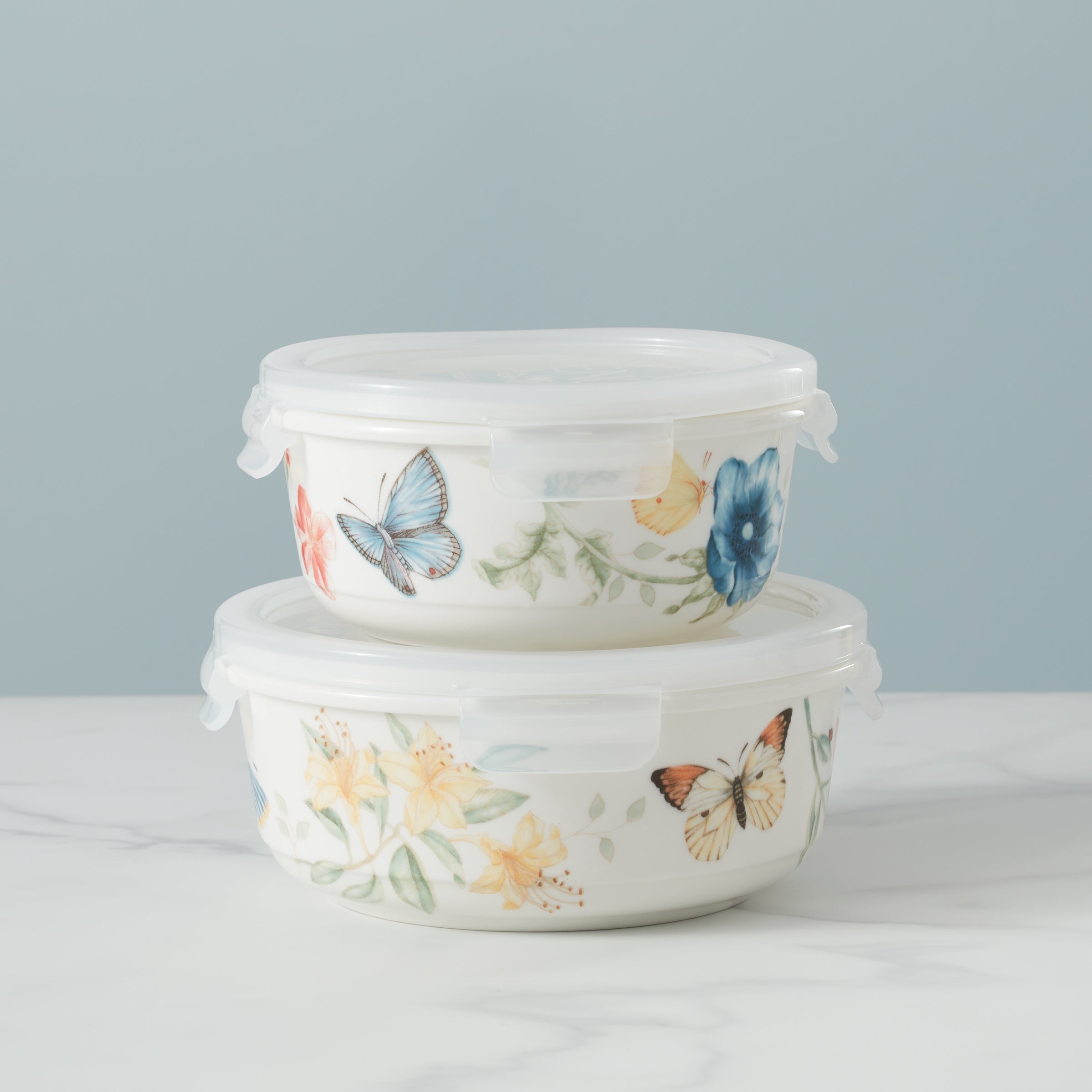 Butterfly Meadow Small Round Container - Airtight Food Storage Jar for Kitchen, Pantry & Office | Perfect for Spices, Snacks, Tea & Coffee Organization