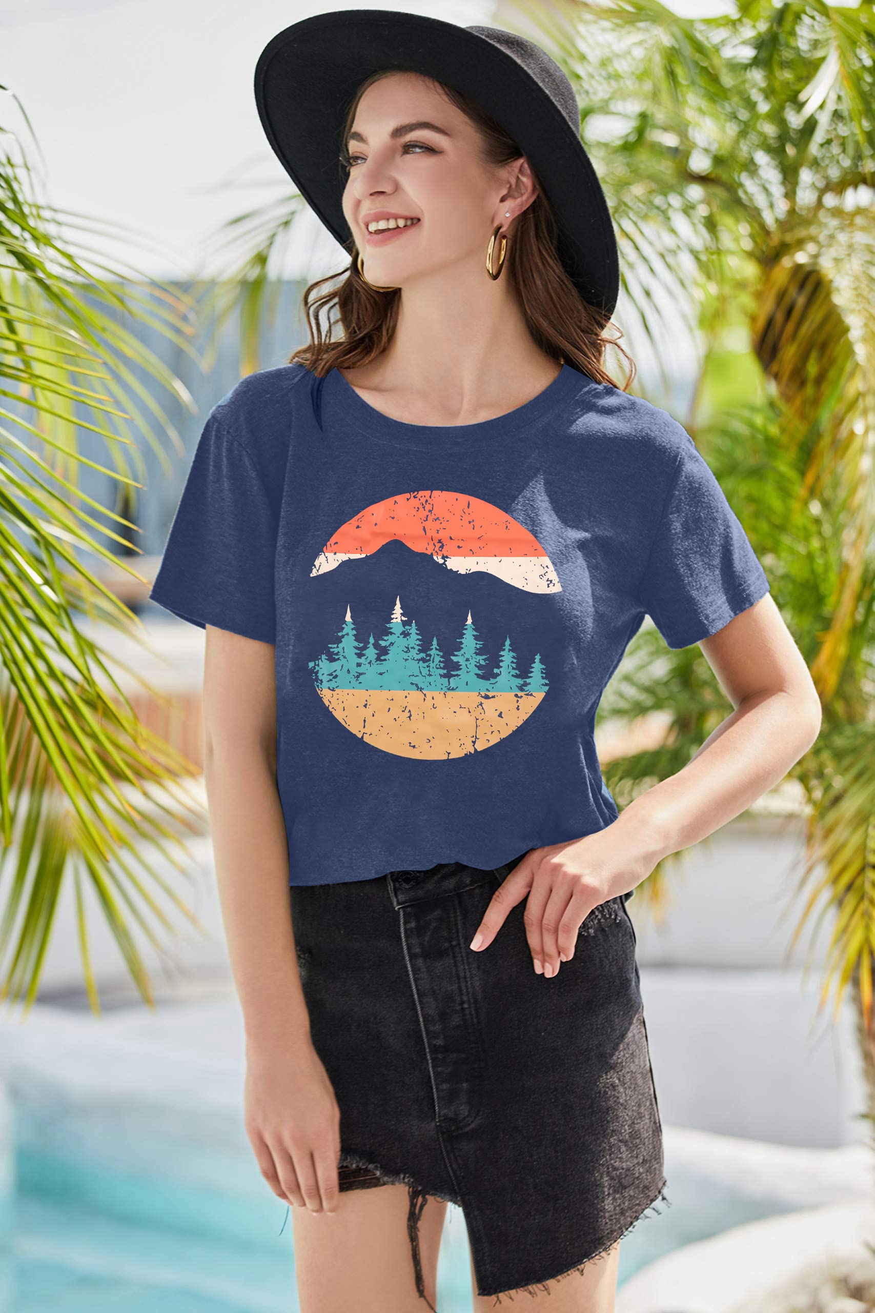 Women's Adventure Graphic Tee - Hiking & Mountain T-Shirt for Outdoor Enthusiasts | Casual Short Sleeve Top for Camping, Travel & Everyday Wear