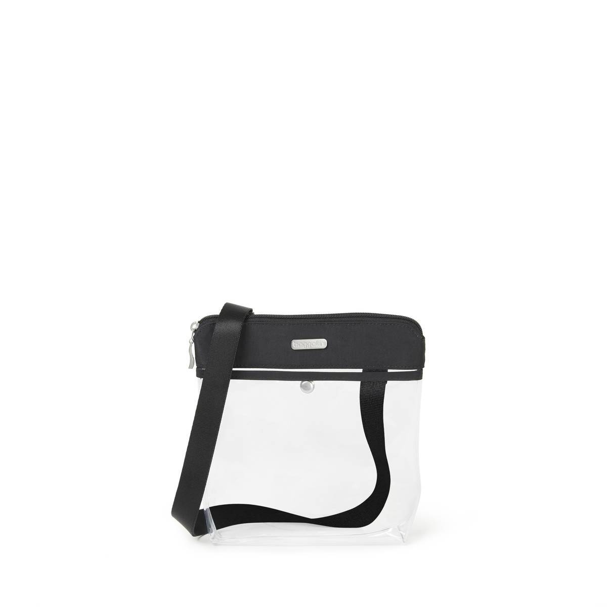 Baggallini Legacy Clear Crossbody Bag with Pockets - TSA Compliant for Travel, Concerts & Events | Stylish & Secure Hands-Free Purse