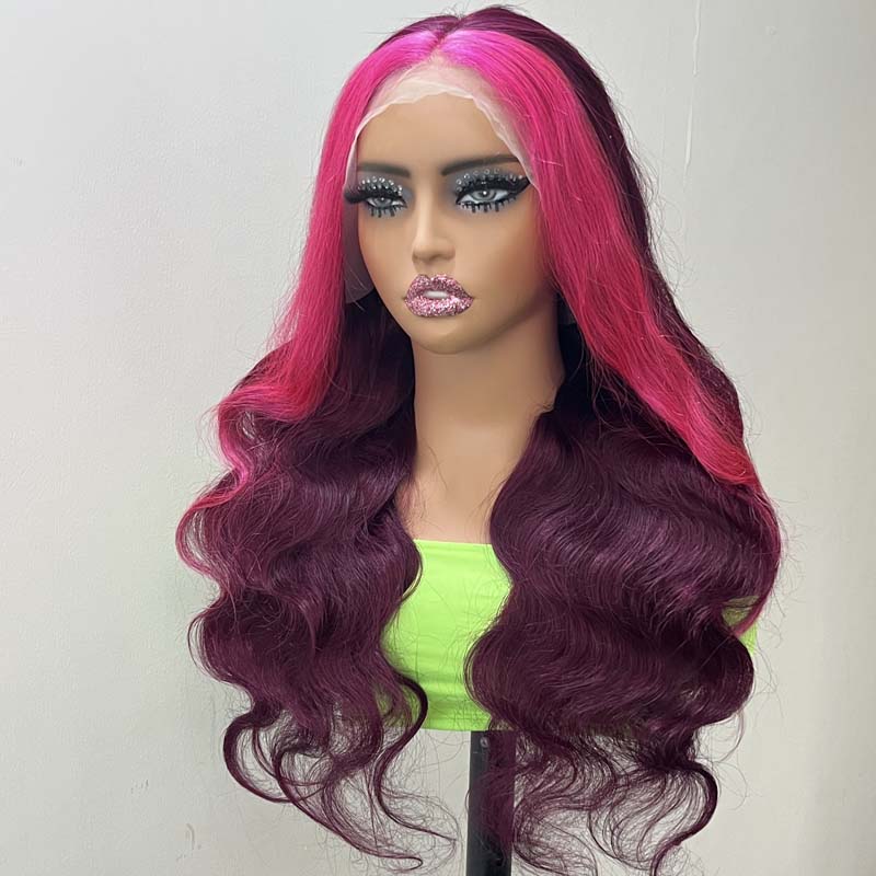 Skunk Stripe Wig Collection | eullair Must Have Gorgeous Colored Highlight Lace Frontal Wig for Women - Perfect for Cosplay, Parties & Fashion Styling