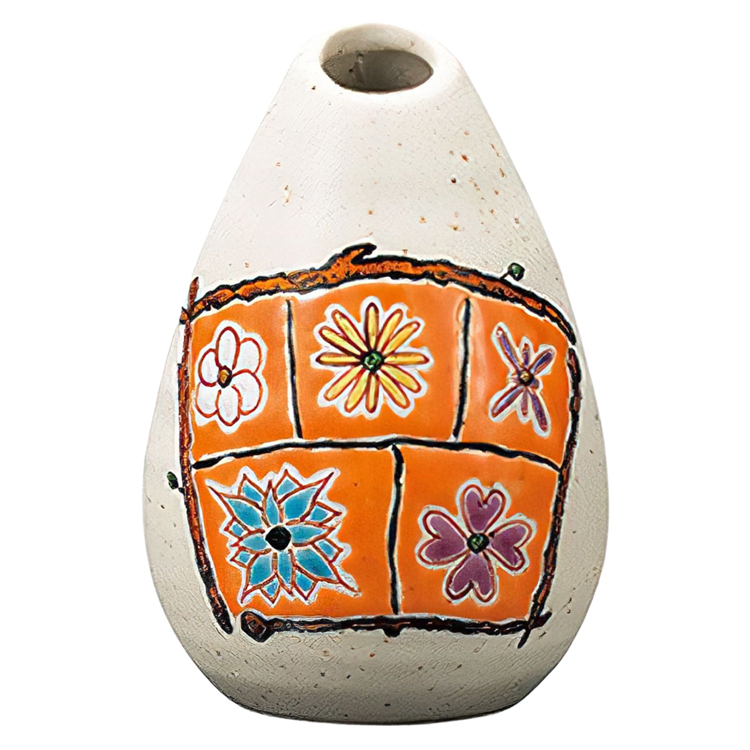 Authentic Japanese Kutani Ware Porcelain Vase - Handcrafted Single Flower Vase for Home Decor | Perfect for Living Room, Office & Wedding Centerpieces