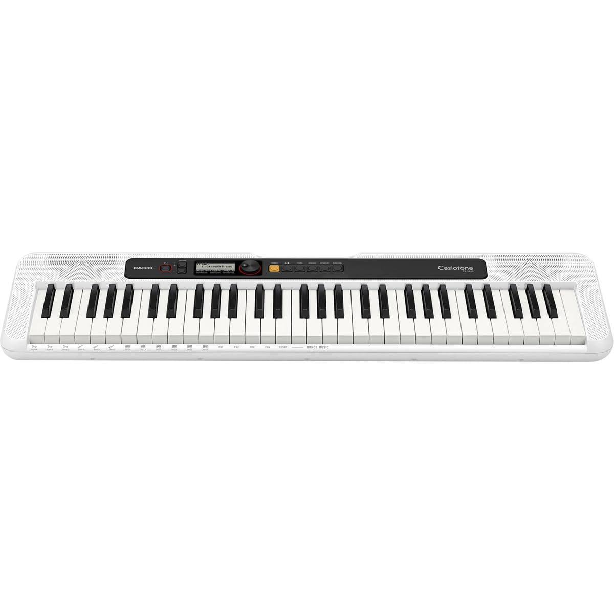 Casio CT-S200 61-Key Portable Digital Piano Keyboard - 400 Tones, Built-in Speakers, White (Bundle with Stand, Headphones & Sustain Pedal) - Perfect for Beginners, Home Practice & Live Performances