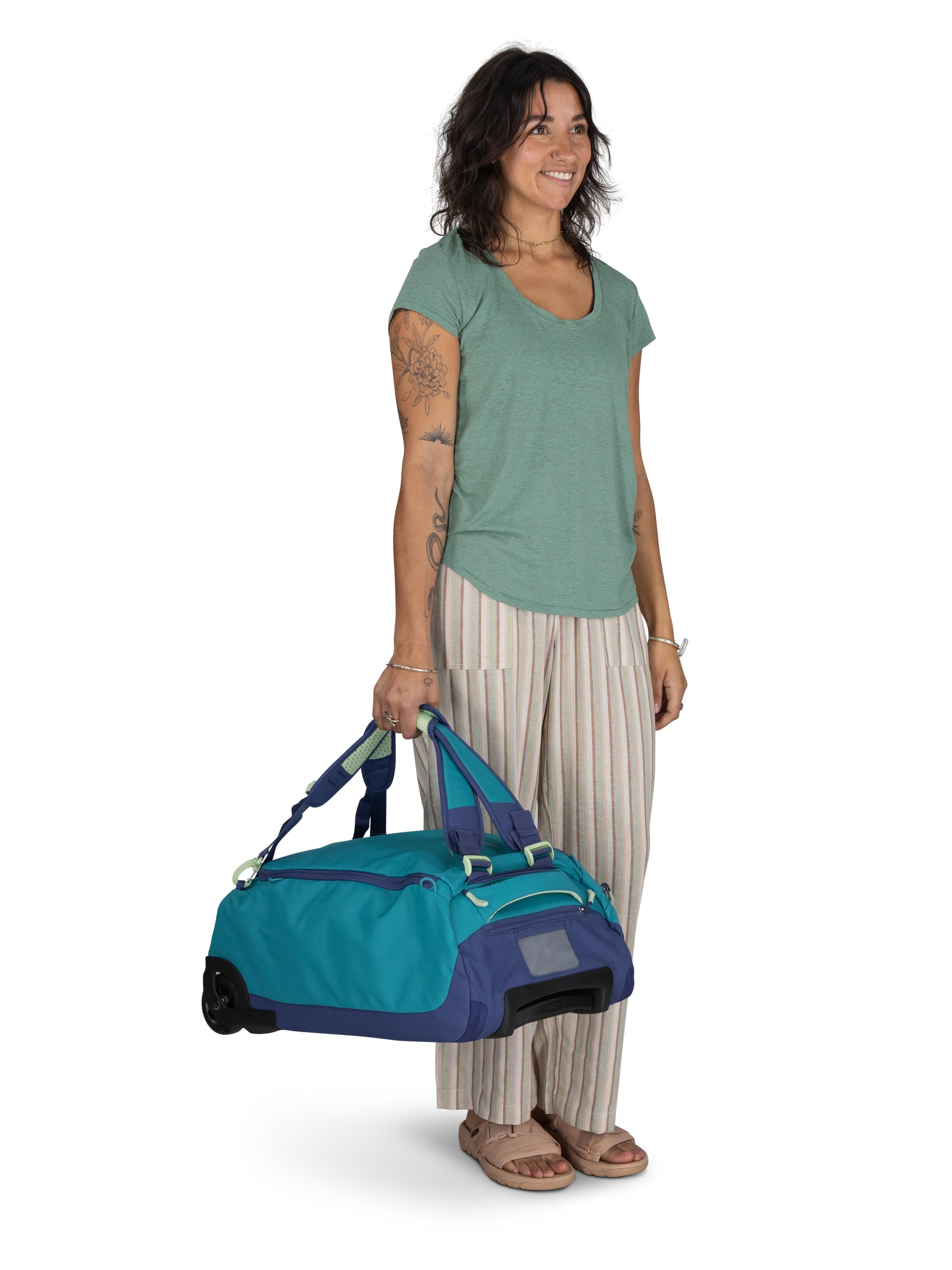 Osprey Daylite 40L Wheeled Carry On Duffel Bag - Lightweight Travel Luggage for Airplane, Weekend Trips & Outdoor Adventures