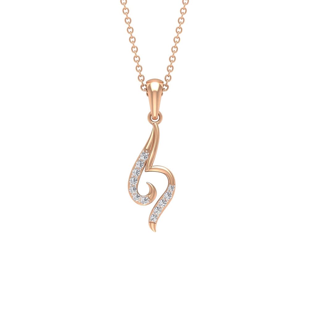 0.11 Ct Certified Diamond Antique Drop Pendant Necklace - 14K Solid Gold Bridal Jewelry for Weddings, Bridesmaids & Everyday Wear - Elegant Gift for Women & Girls