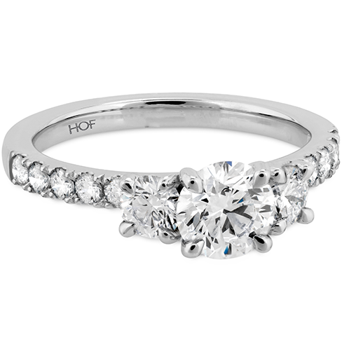 Hearts On Fire Destiny Three Stone Diamond Engagement Ring - Elegant Wedding Proposal Jewelry for Her | Perfect for Anniversaries, Valentine's Day & Special Occasions