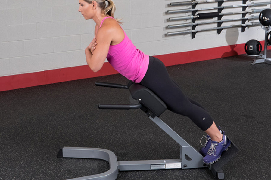 Body Solid 45 Degree Ab/Back Hyperextension Bench - Home Gym Equipment for Core Strength Training & Lower Back Workouts - Perfect for Home Fitness & Strength Training Routines
