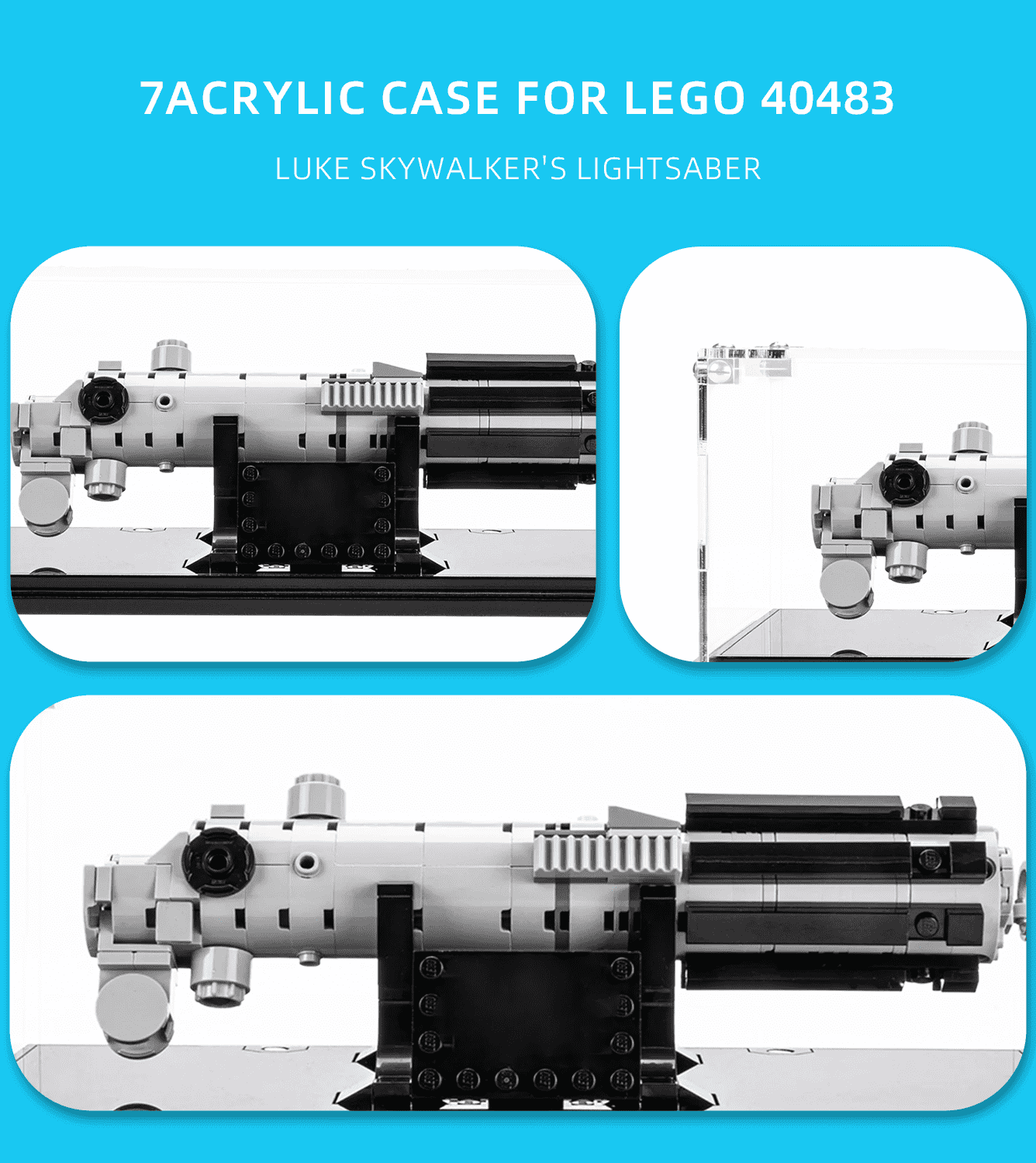 Premium LEGO Luke Skywalker's Lightsaber 40483 Display Case - Showcase & Protect Your Collectible - Perfect for Home, Office, or Gift