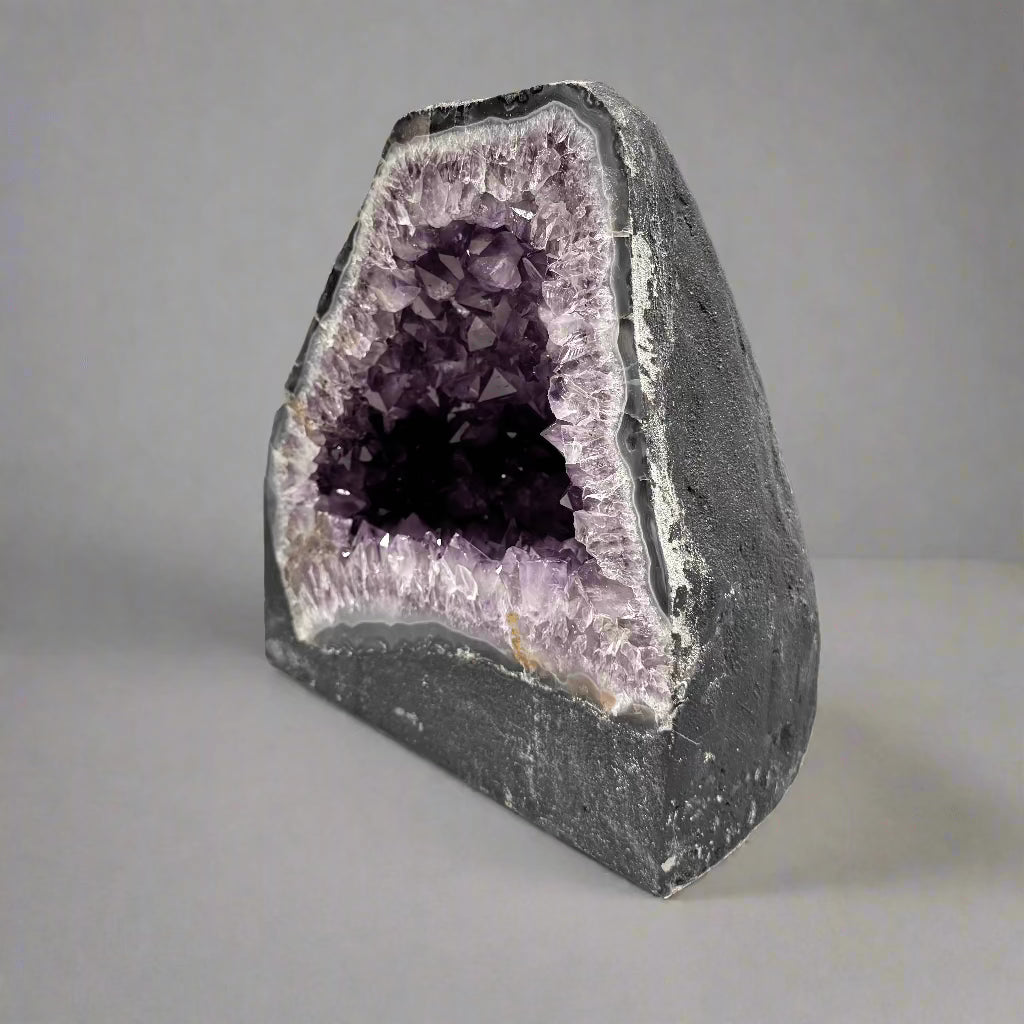 Natural Amethyst Geode Cathedral from Brazil - 10 to 27 lbs Large Purple Crystal Cluster for Home Decor, Meditation & Healing