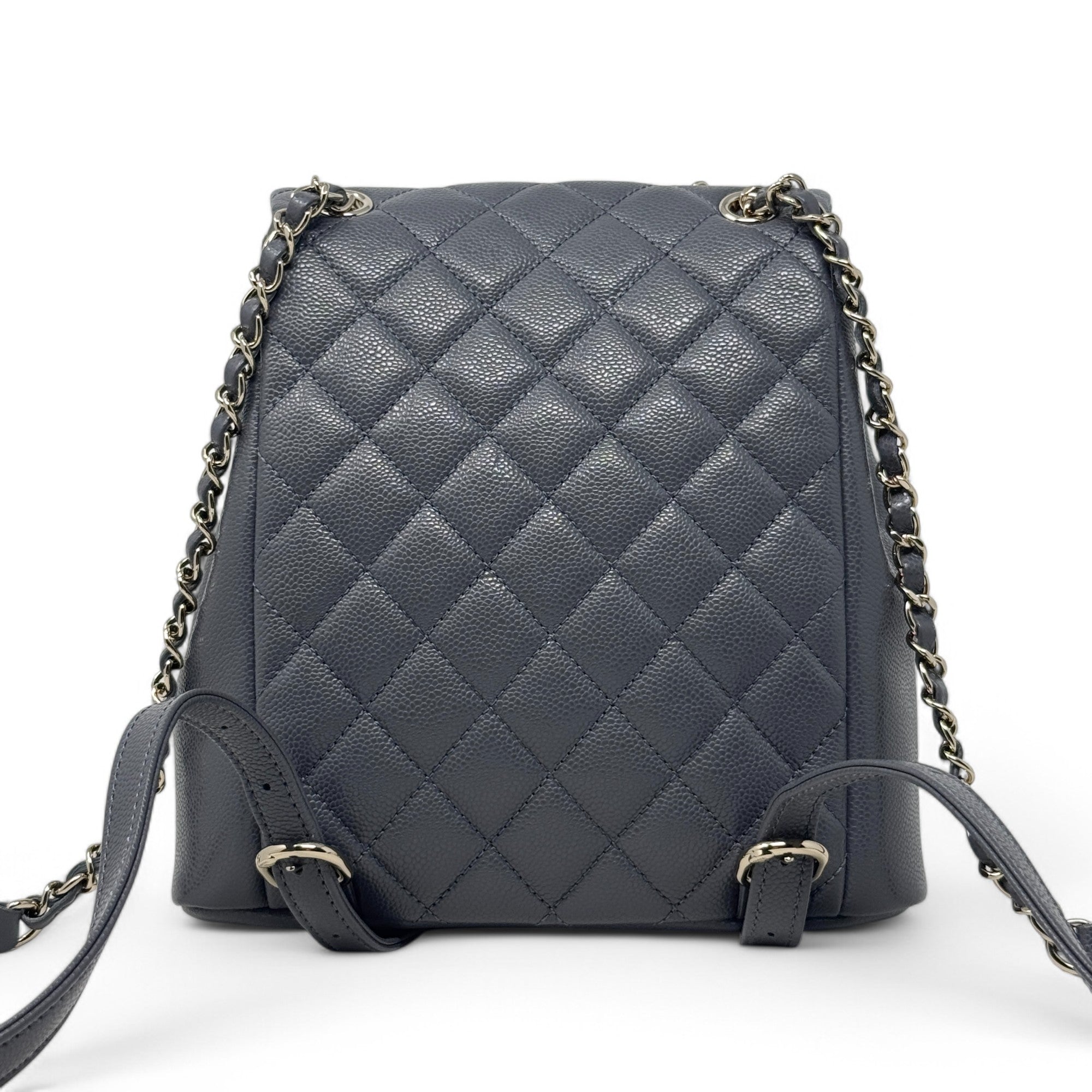 Chanel Grey Mini Duma Backpack with Pockets - Luxury Designer Crossbody Bag for Women, Perfect for Travel, Shopping & Everyday Use