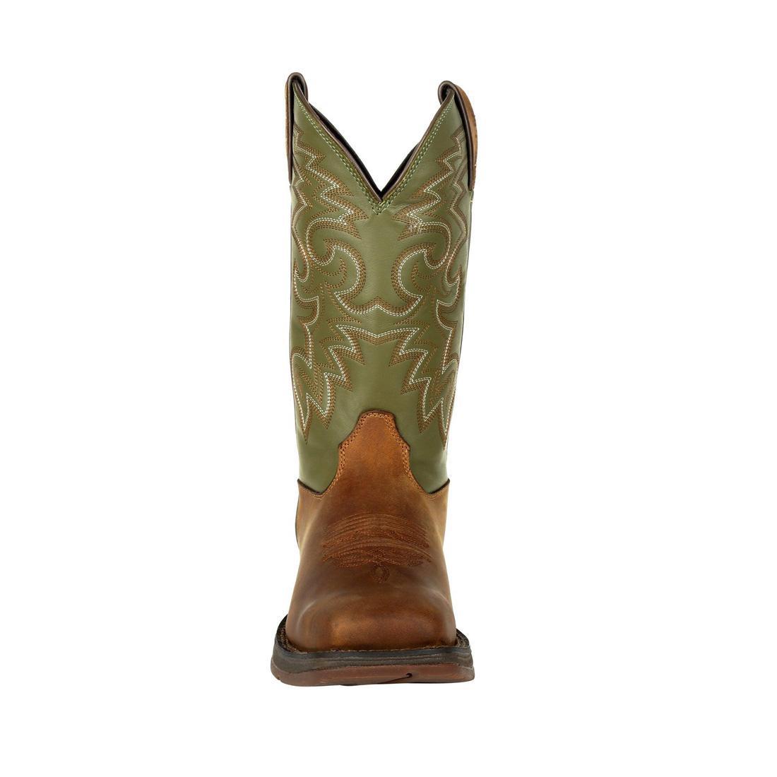 Rebel Coffee & Cactus Western Boots - Women's Pull On Cowboy Boots for Country Dancing, Rodeo & Casual Wear