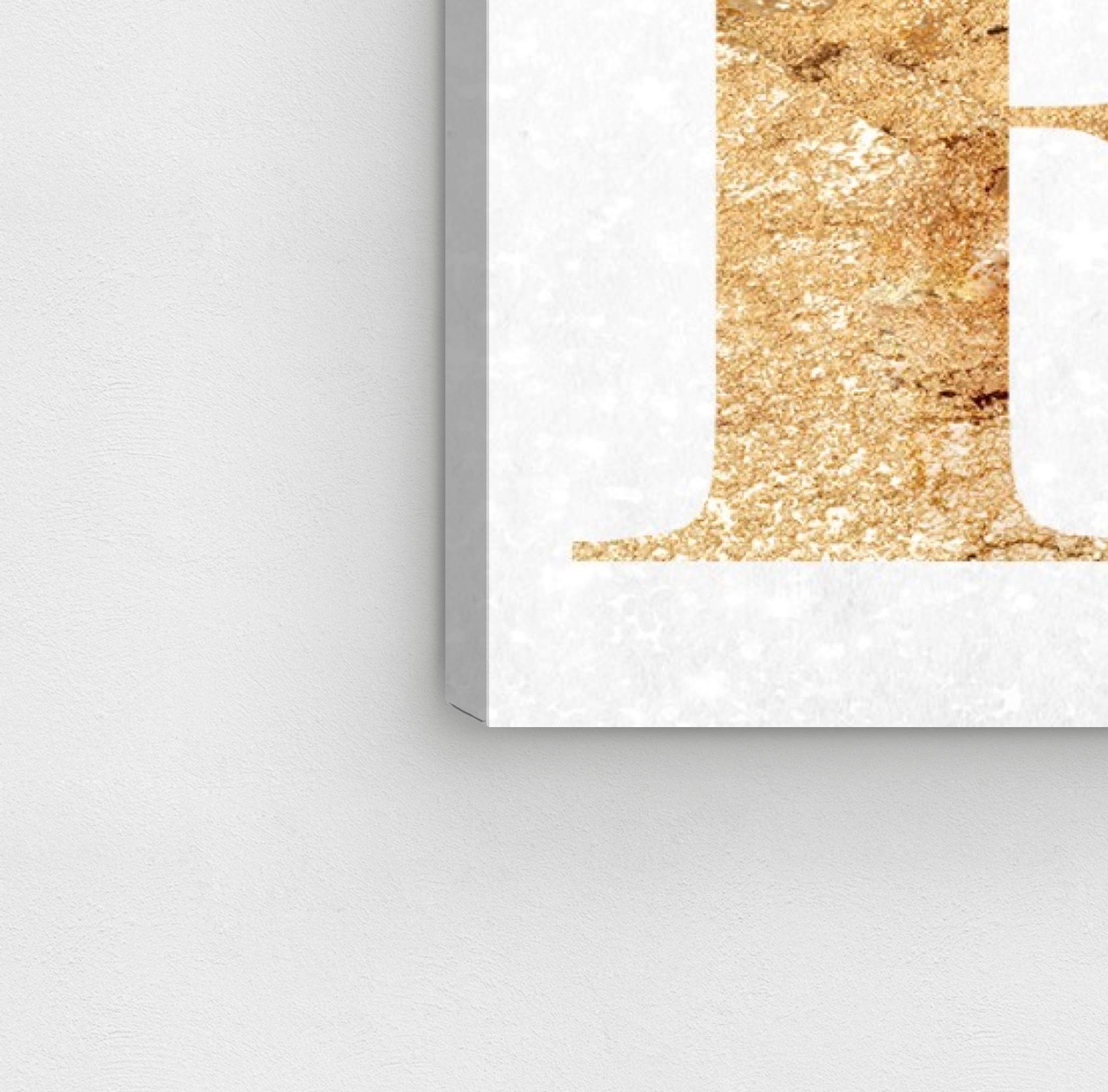 Oliver Gal Artist Co. Love More Romance Wall Art Canvas Print - 30x30 Inch Gold & Pink Typography Quote Home Decor - Perfect for Bedroom, Living Room & Wedding Gift