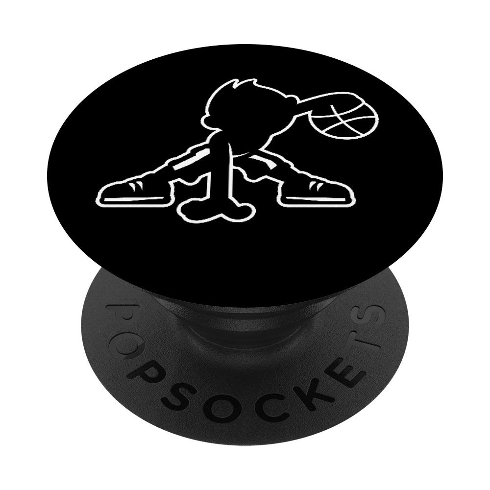 Basketball Hoop PopSockets Swappable Grip - Phone & Tablet Stand with Baller Bball Icon - Perfect for Basketball Fans & Mobile Gaming
