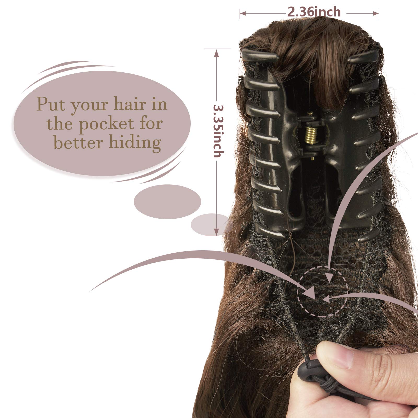 Clip-In Synthetic Claw Hair Extension - 13