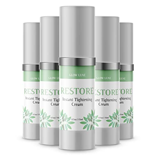 Glow Luxe Restore Instant Tightening Face Cream - 5 Pack Set for Wrinkles & Firming - Official Store - Perfect for Night Routine & Anti-Aging Skincare