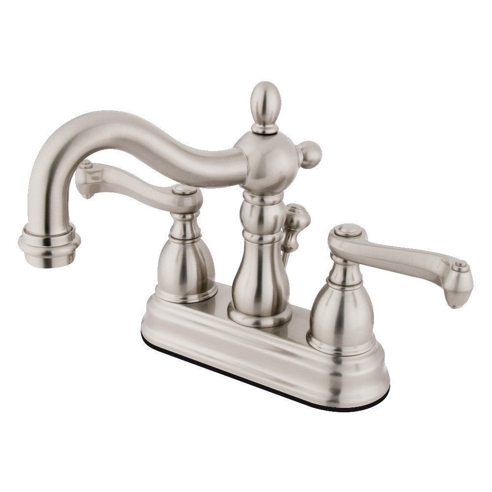 Kingston Brass KB1602FL 4-Inch Centerset Bathroom Faucet - Chrome Finish, Single Handle, Water-Saving Design for Vanity Sinks and Powder Rooms