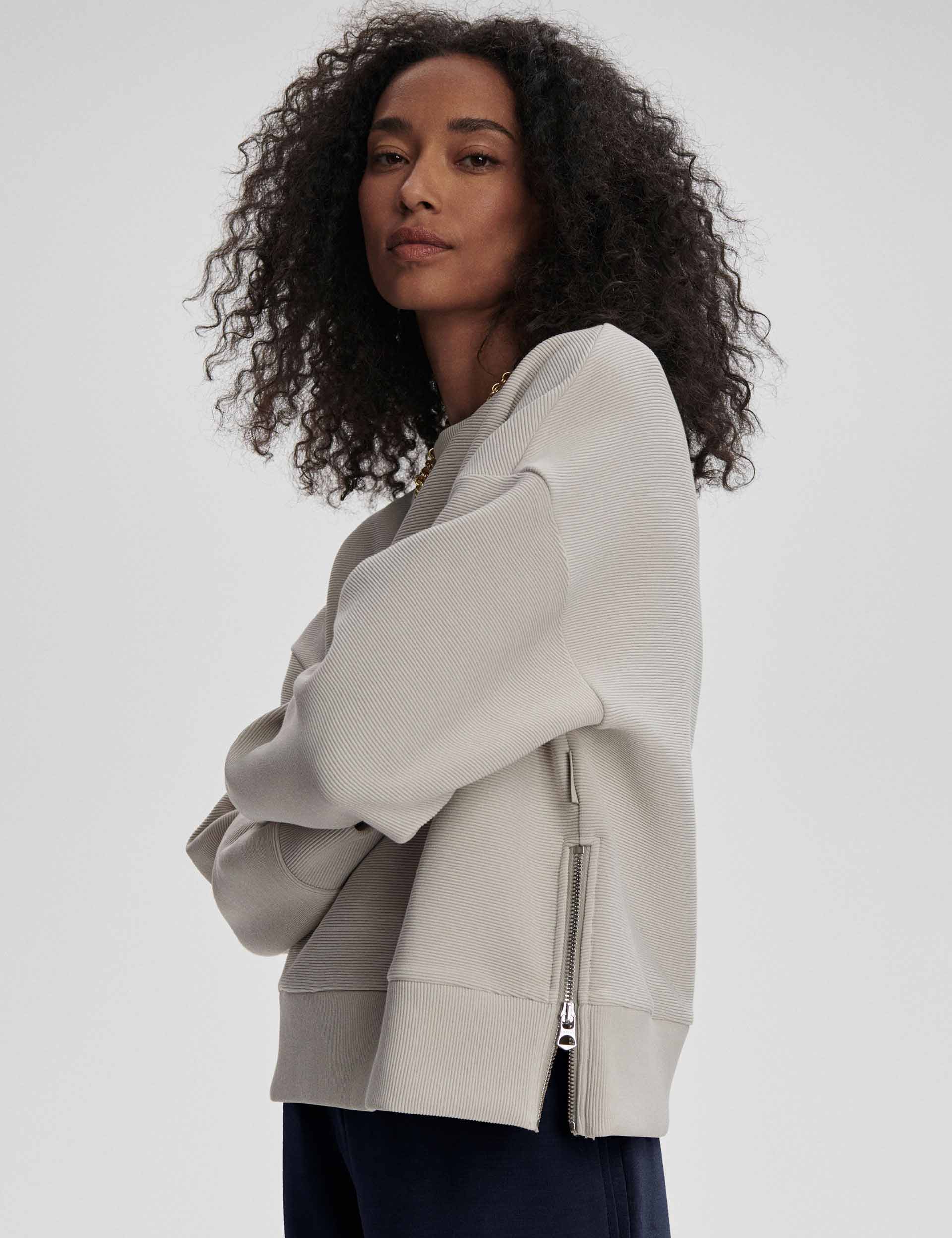 Addelyn Women's Sweatshirt - Soft Silver Grey Pullover for Casual Wear & Lounge Comfort | Perfect for Everyday Outfits & Relaxing at Home