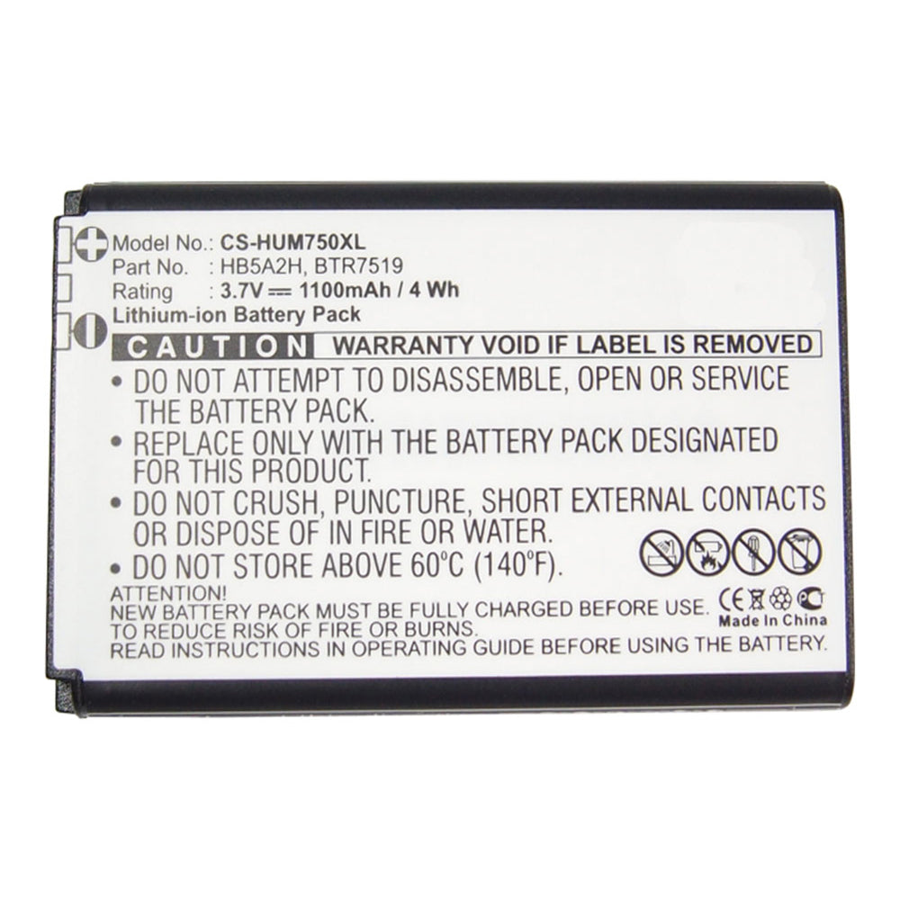 Original Huawei HB5A2H Replacement Battery - 3.7V 1100mAh Li-ion Battery for Huawei Smartphones - Perfect for Extended Use, Travel & Emergency Backup Power