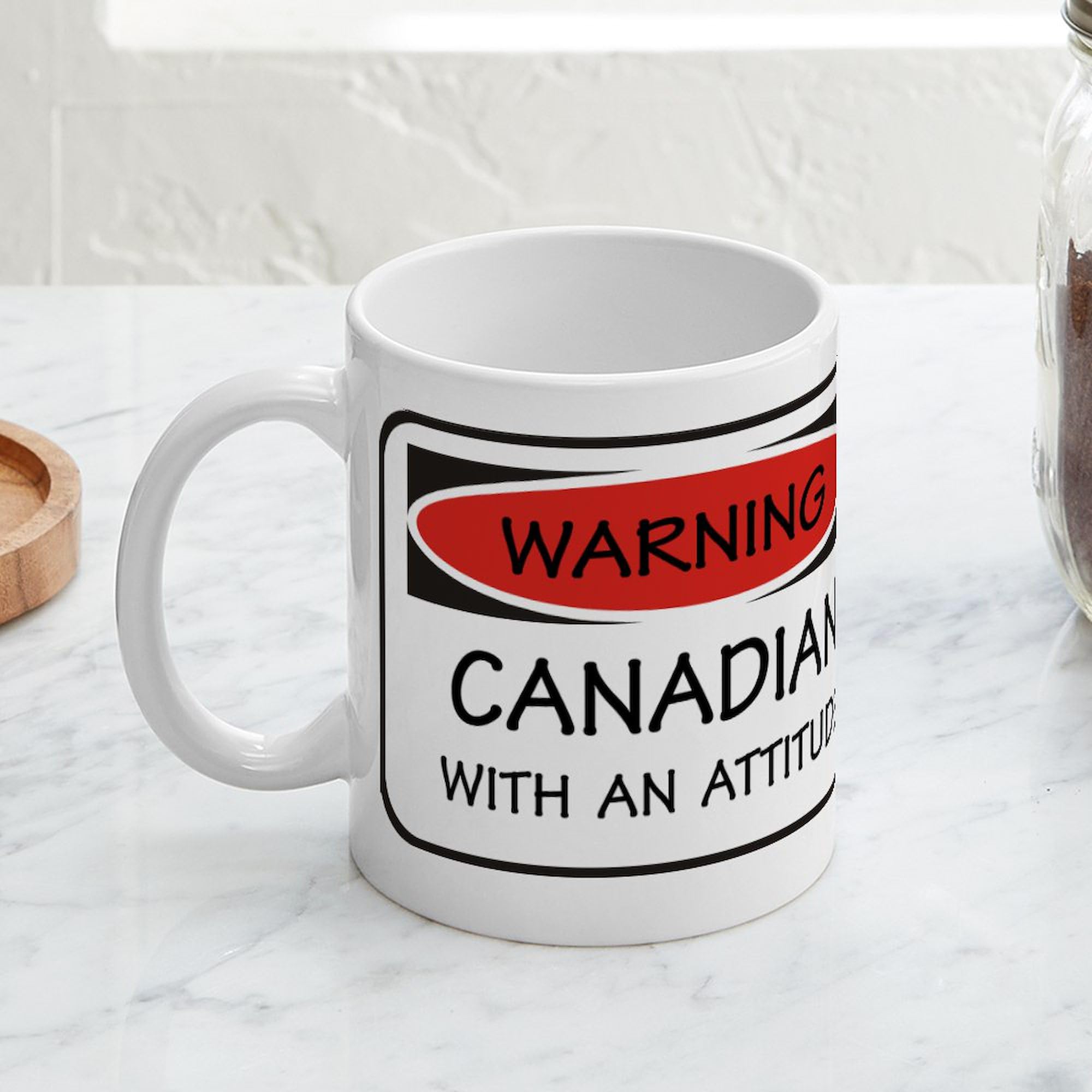 Attitude Canadian 11 oz (325 ml) Ceramic Coffee Mug - Funny & Durable Tea Cup for Office, Home, or Gift - Perfect for Coffee, Tea, Hot Chocolate Lovers
