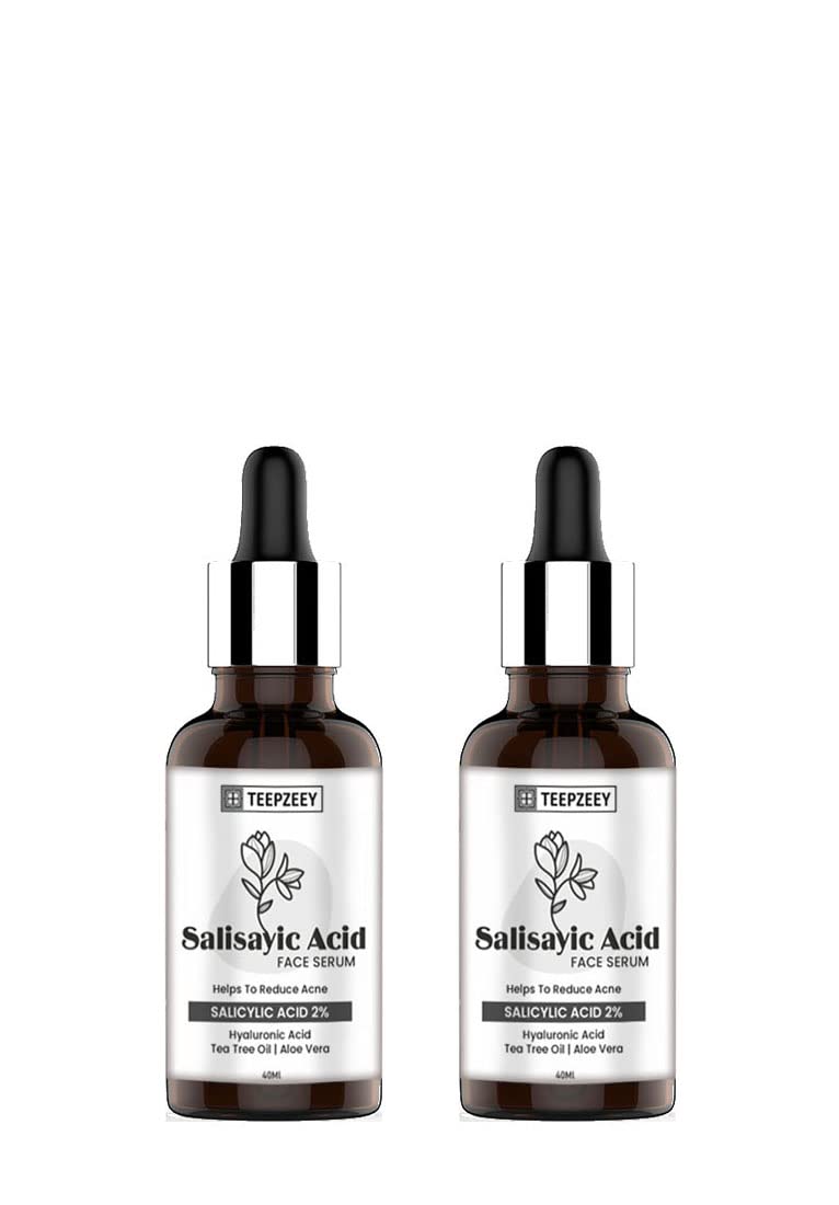 Teepzeey Red Onion Hair Conditioner 200ml & Salicylic Acid Face Serum 40ml for Acne, Blackheads & Pore Minimizing - 2 Piece Skincare Set for Hair Growth & Clear Skin - Perfect for Daily Hair Care & Acne Treatment Routine