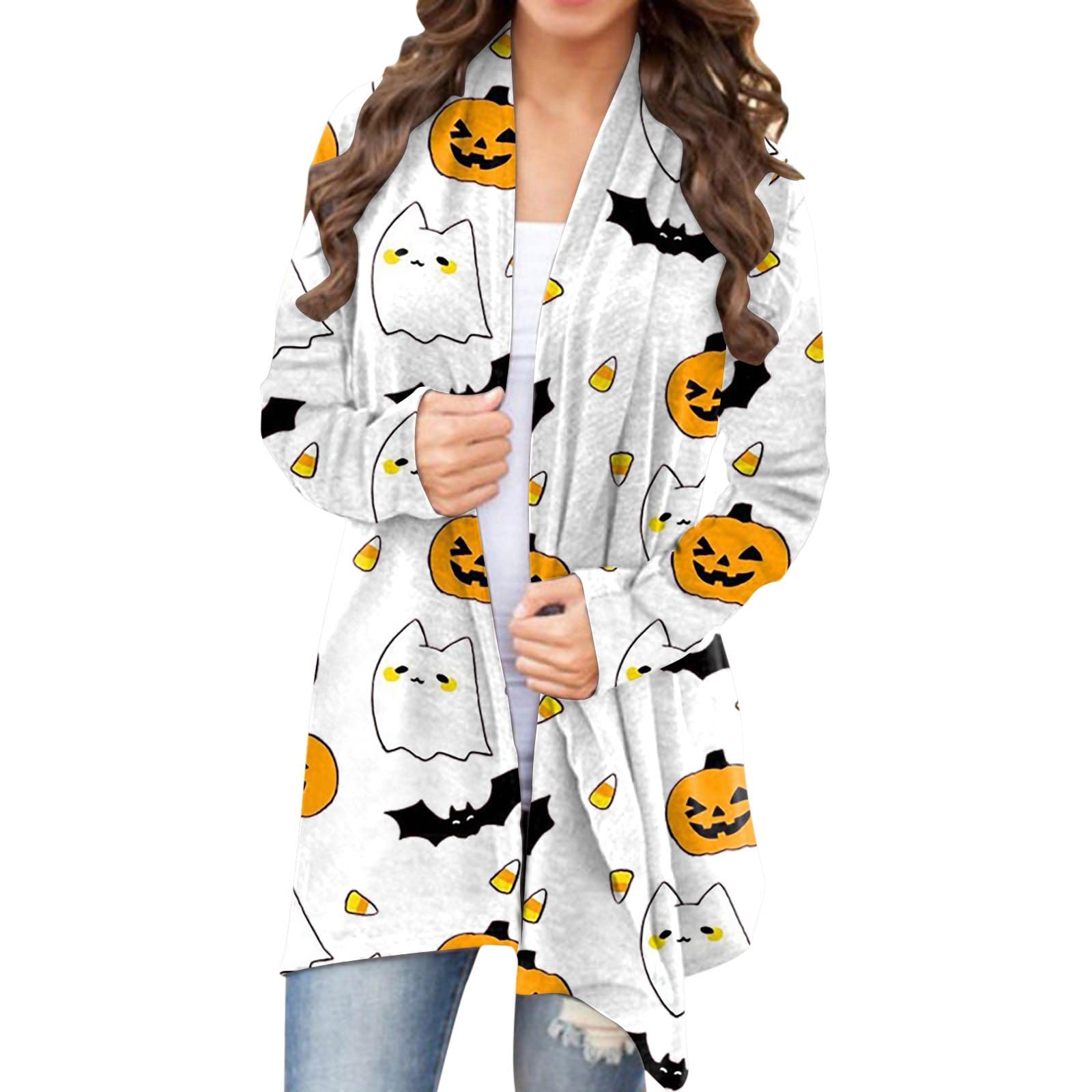 Women's White Waffle Knit Batwing Long Sleeve Cardigan - Loose Fit Casual Sweater for Everyday Wear, Office & Coffee Dates
