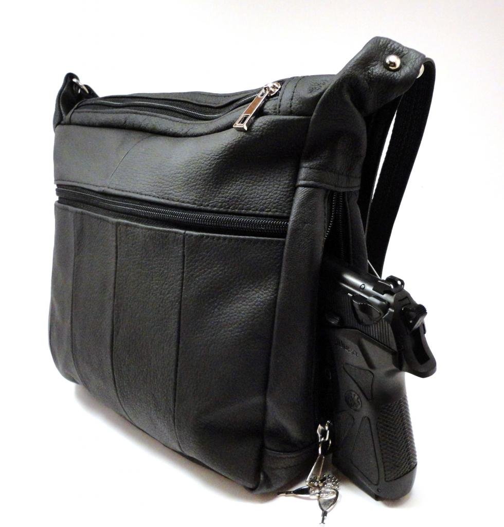 Leather Concealed Carry Crossbody Gun Purse with Holster & Lock - Secure & Stylish CCW Handbag for Women | Perfect for Everyday Carry, Travel & Outdoor Activities