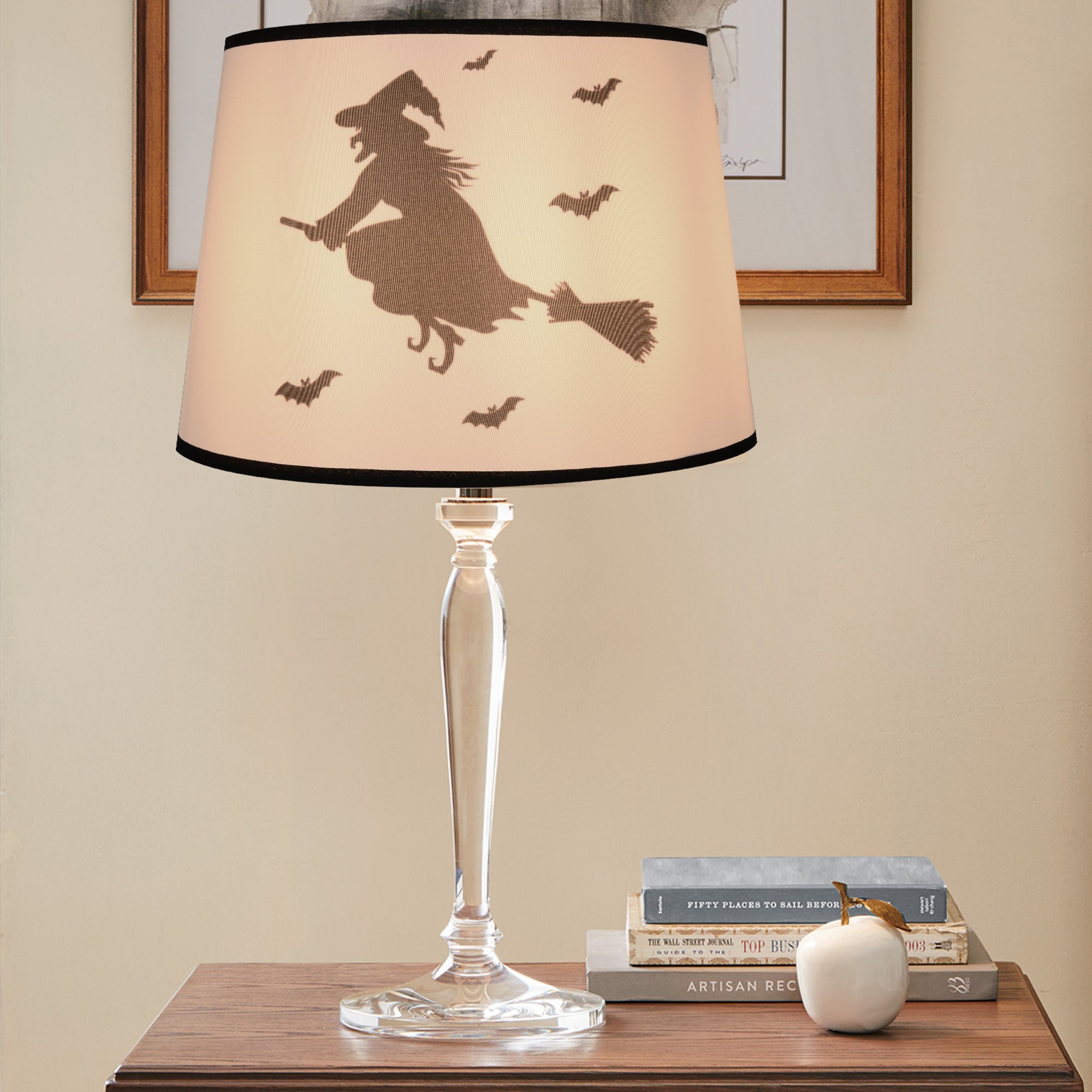 Halloween Round Empire Lamp Shade Set of 2 - 10x12x8 Inches - Carro Home Collection Limited Edition - Perfect for Spooky Decor, Living Room & Bedroom Lighting