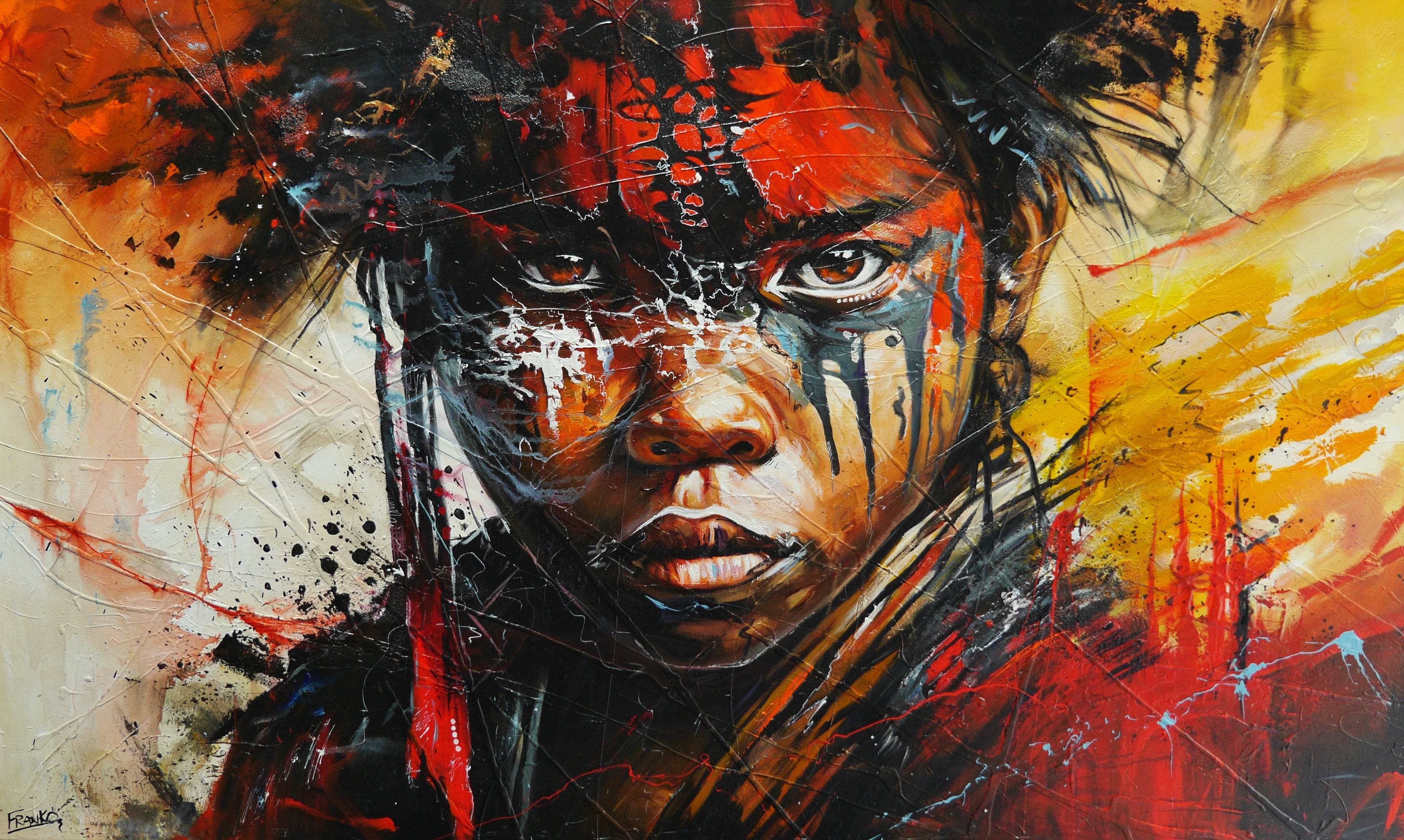 Fearless 200cm x 120cm Abstract Textured Canvas Art - Modern Framed Wall Painting for Living Room, Bedroom & Office Decor