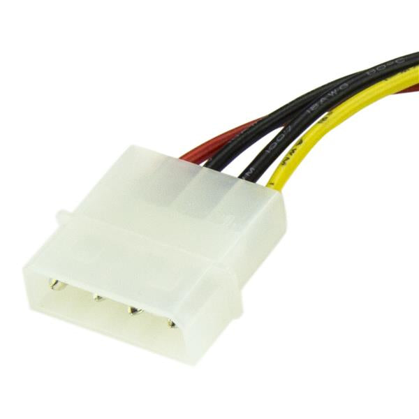 StarTech.com 6-Inch 4-Pin LP4 to SATA Power Cable Adapter - Hard Drive Power Connector - 1 Pack - Perfect for PC Upgrades & External Drive Enclosures