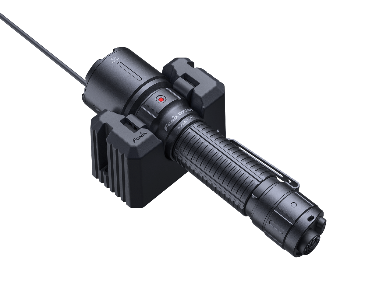 Fenix WF26R Rechargeable LED Work Flashlight with Cradle Charging - Bright, Durable for Camping, Hiking, and Emergency Use