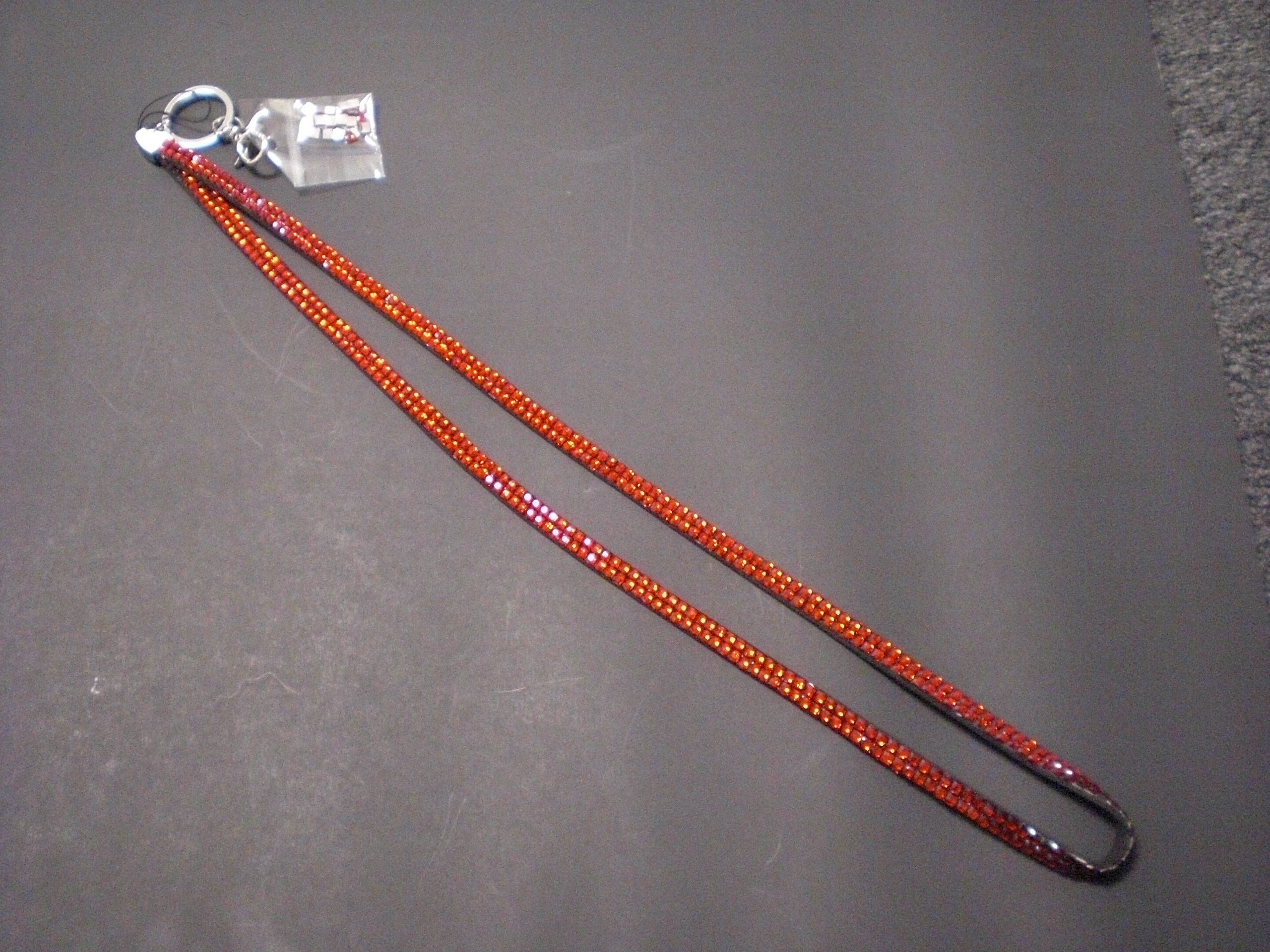 Sparkling Rhinestone Keychain Lanyard - Stylish Red Crystal Design for Keys, ID Badges & Accessories | Perfect for Work, School, Events & Gifts