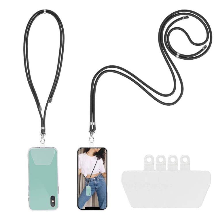 Takyu 2 Pack Phone Lanyard with 4 Clear Pads - Adjustable Neck & Wrist Strap for All Smartphones - Universal Nylon Crossbody Phone Holder for iPhone, Samsung, Pixel (Perfect for Travel, Work, Gym & Outdoor Activities)