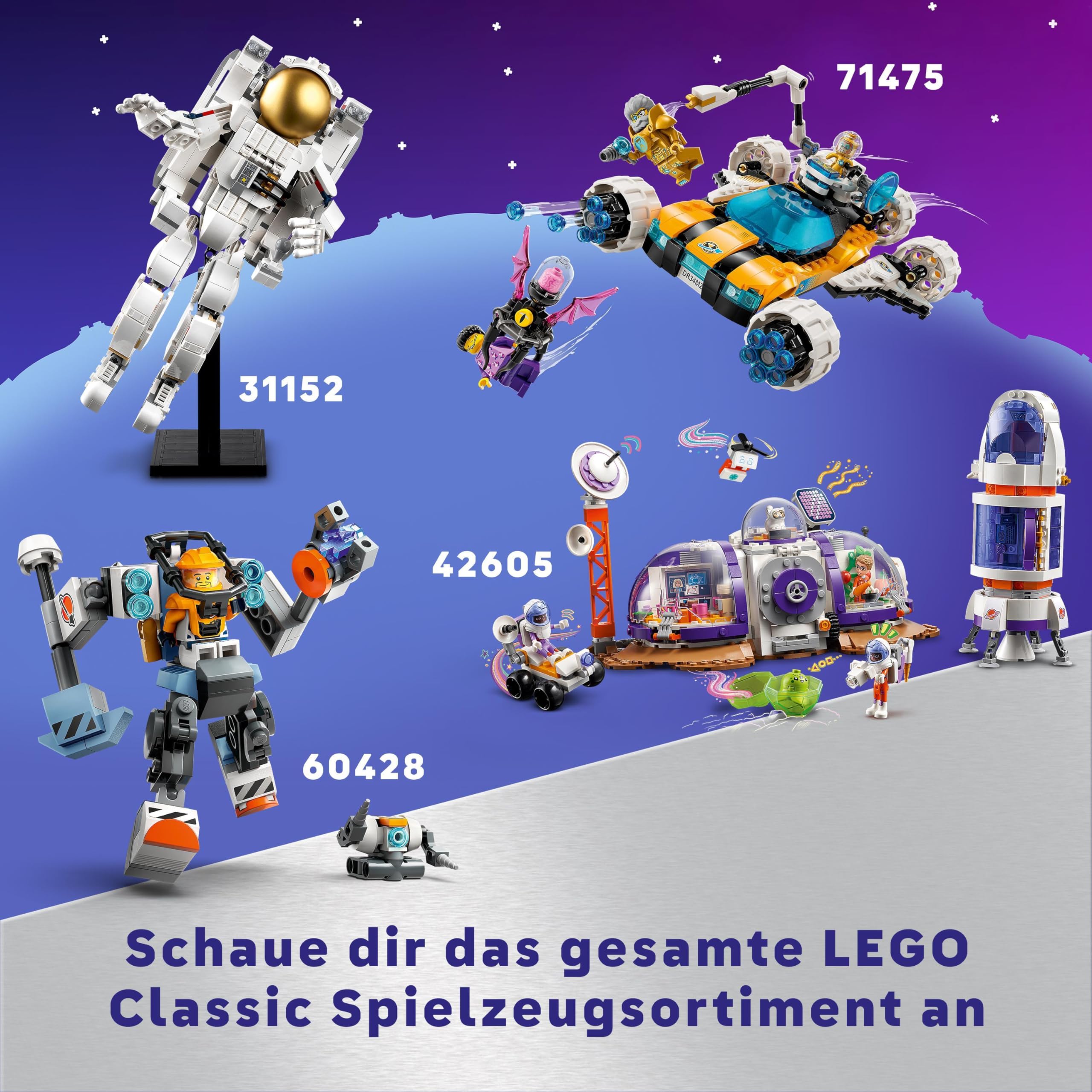 LEGO Classic Creative Space Planets Building Toy - Solar System Model Kit for Kids with Rocket, Spaceship, Planets & Aliens - STEM Educational Gift for Boys & Girls Ages 5+ (11037) - Perfect for Space-Themed Playrooms & Birthday Gifts