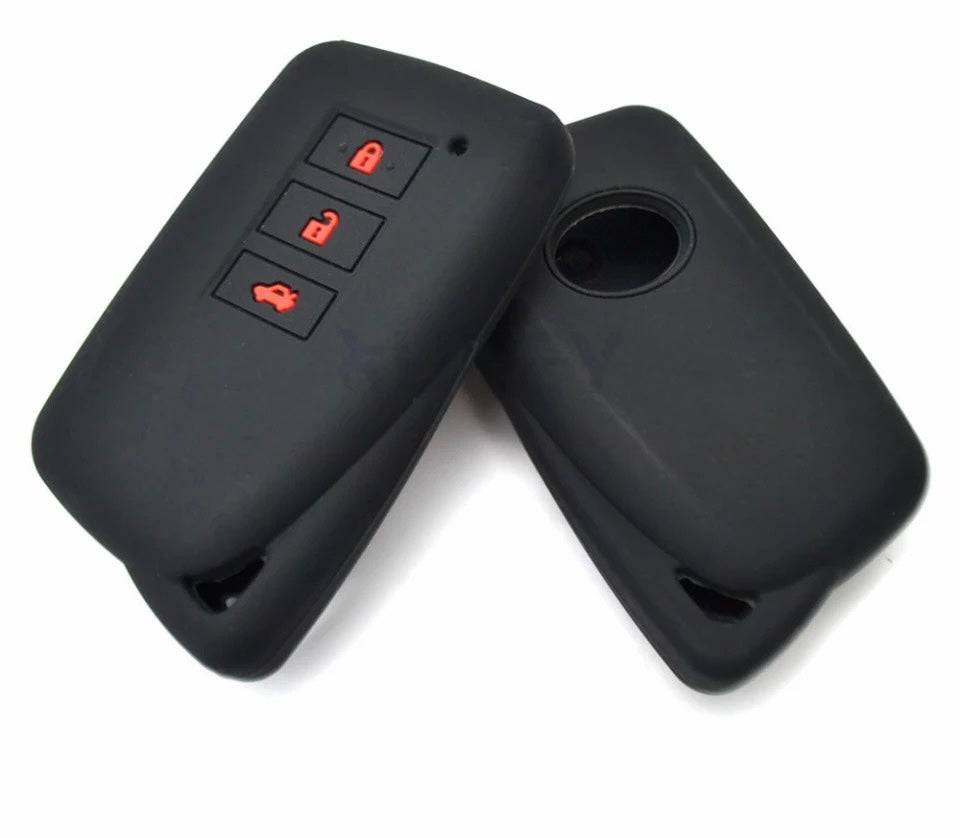 Premium Silicone Rubber Key Fob Cover for Lexus IS ES GS RX LX RC - 4 Button Remote Key Case Holder & Protector | Durable Car Accessory for Daily Use & Travel Protection