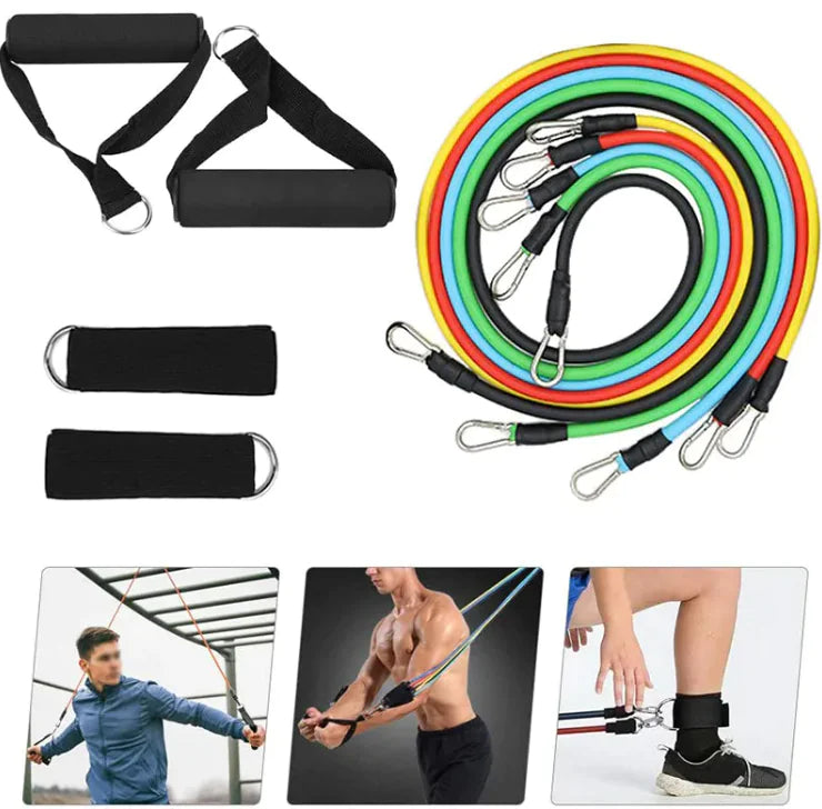 Premium TPE Resistance Bands Set - Heavy Duty Exercise Bands for Strength Training, Physical Therapy & Home Workouts - Ideal for Yoga, Pilates, CrossFit & Fitness Enthusiasts