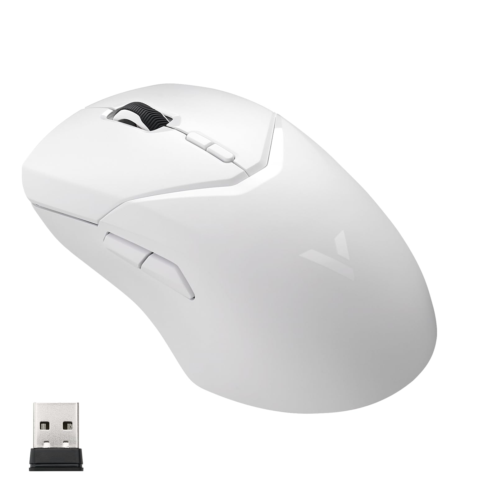 RAPOO VT9Pro Wireless Gaming Mouse - 26000 DPI PAW 3398 Sensor, 1ms Response Time, 10 Programmable Buttons, Lightweight Esports Mouse with Long Battery Life (White) - Perfect for FPS, MOBA Games and Professional Gaming