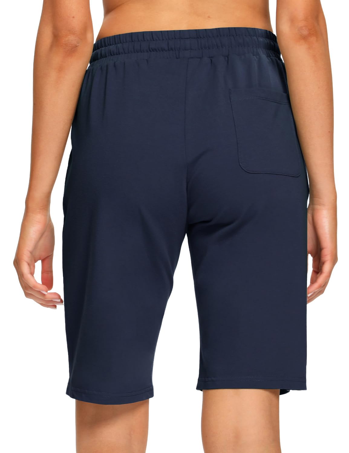 EZRUN Women's Bermuda Shorts - Summer Cotton Sweat Shorts with Deep Pockets for Gym, Workout & Casual Wear | Comfortable Athletic Shorts for Running, Yoga & Outdoor Activities