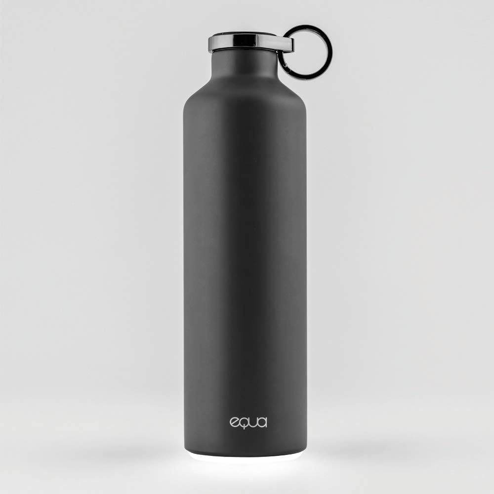 EQUA SMART Insulated Water Bottle - 20oz, Leak Proof, BPA Free, Stainless Steel Vacuum Flask for Hot & Cold Drinks - Perfect for Gym, Hiking, Office & Travel (Dark Grey)