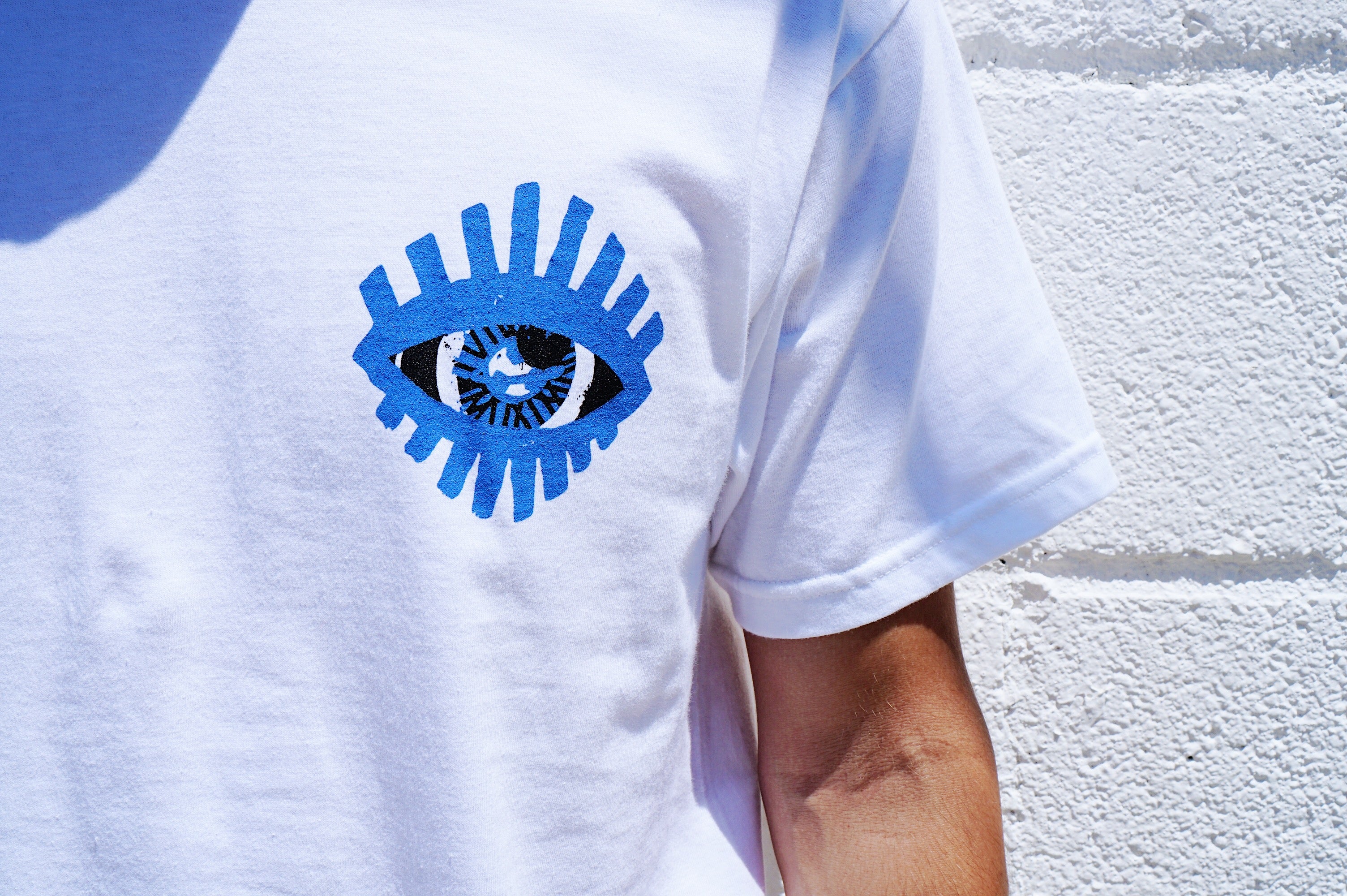 MIDFLD x Geoff Gouveia VISION White Short Sleeve T-Shirt for Men - Graphic Tee with Artistic Design - Perfect for Casual Wear, Street Style & Summer Outfits