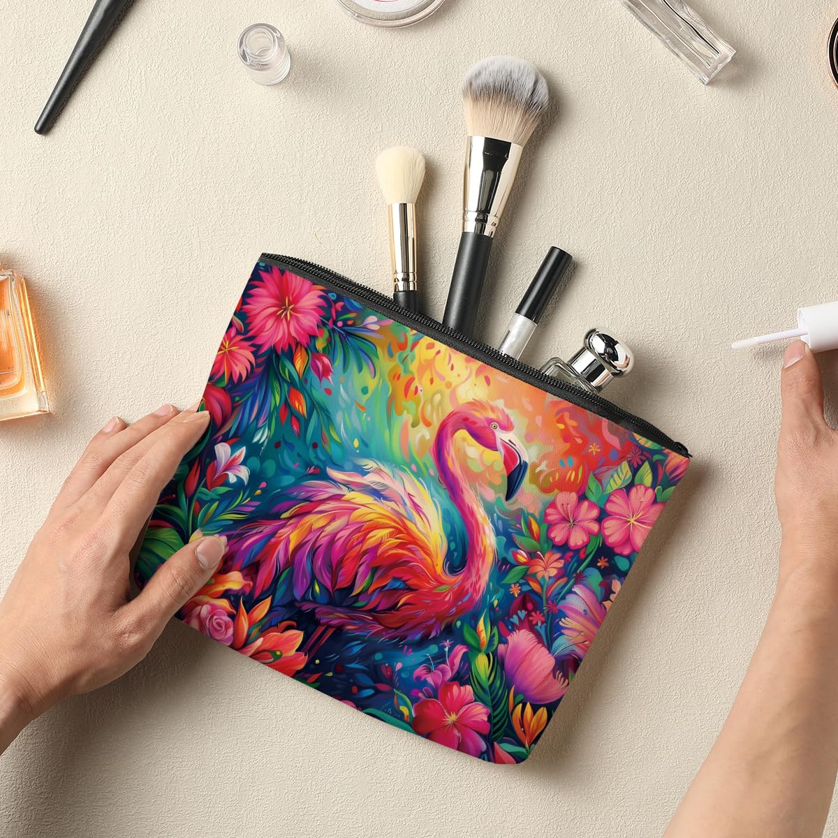 Fun Flamingo Gifts for Women - Cute Makeup Bag & Home Decor, Perfect Birthday & Graduation Presents - Great for Beach Parties, Poolside Decor & Tropical Themed Events