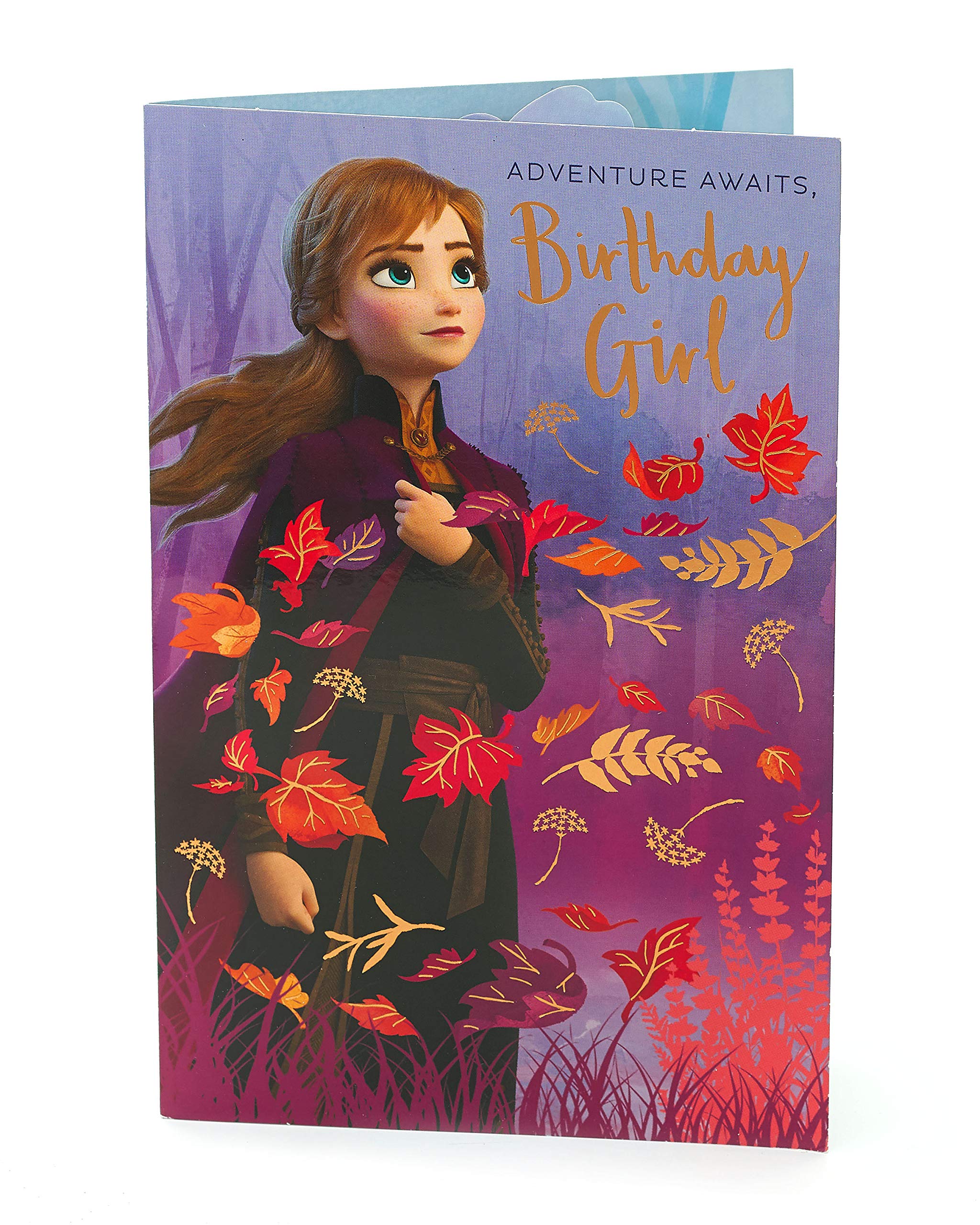 Frozen 2 Pop Up Birthday Card for Girls - 3D Disney Princess Anna Greeting Card | Perfect for Kids Birthday Parties, Disney Theme Celebrations & Special Occasions
