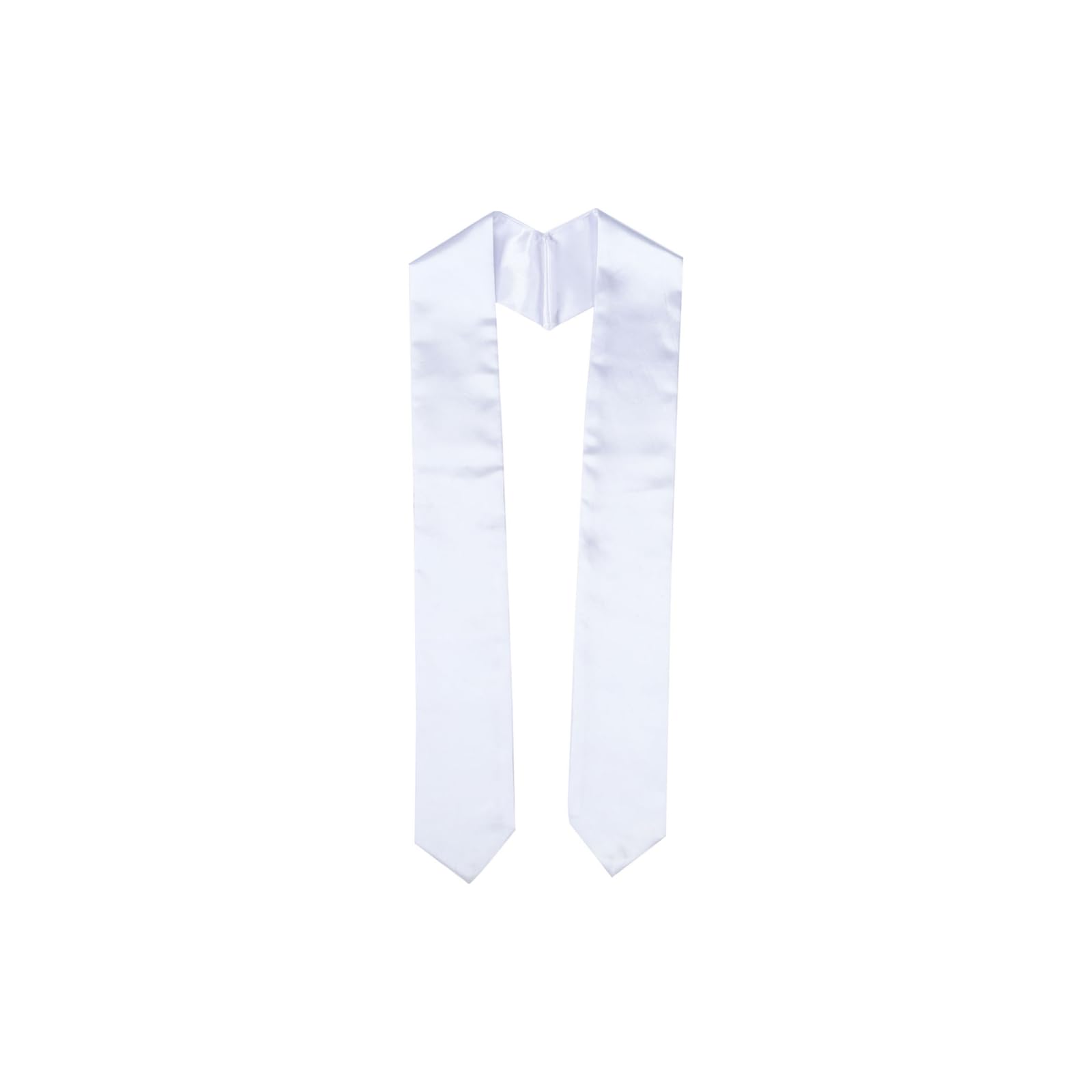 10 Pack 60 Inch White Sublimation Blank Graduation Stoles - Unisex Plain Satin Sash for Honor Ceremonies & Commencement - Bulk Graduation Scarf for High School & College - In Stock USA (Perfect for Graduation Photos, Awards & Academic Events)