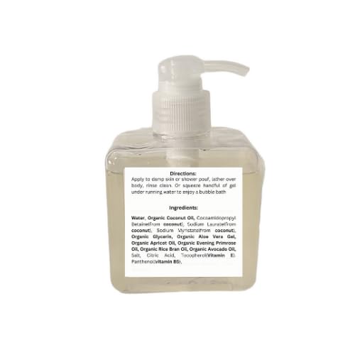 Organic Nectarine & White Ginger Body Wash - 8 oz | Hydrating & Refreshing for Sensitive Skin | Perfect for Daily Shower & Spa Relaxation