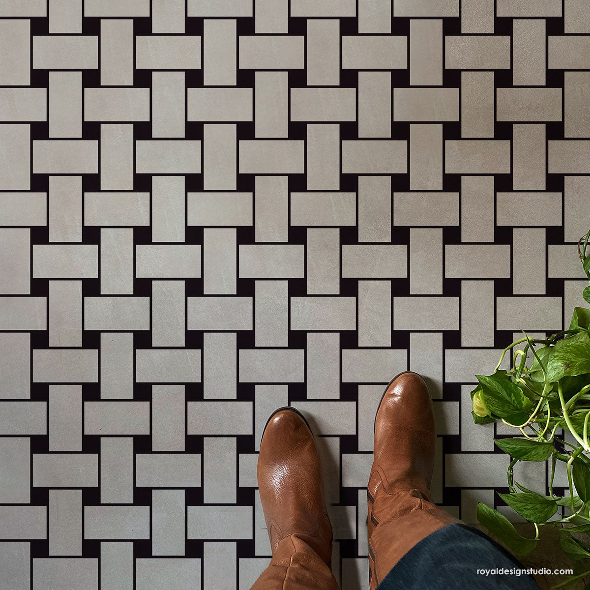 Premium Mosaic Weave Floor and Wall Tile - Waterproof & Durable Ceramic Tiles for Bathroom, Kitchen Backsplash, and Shower Walls