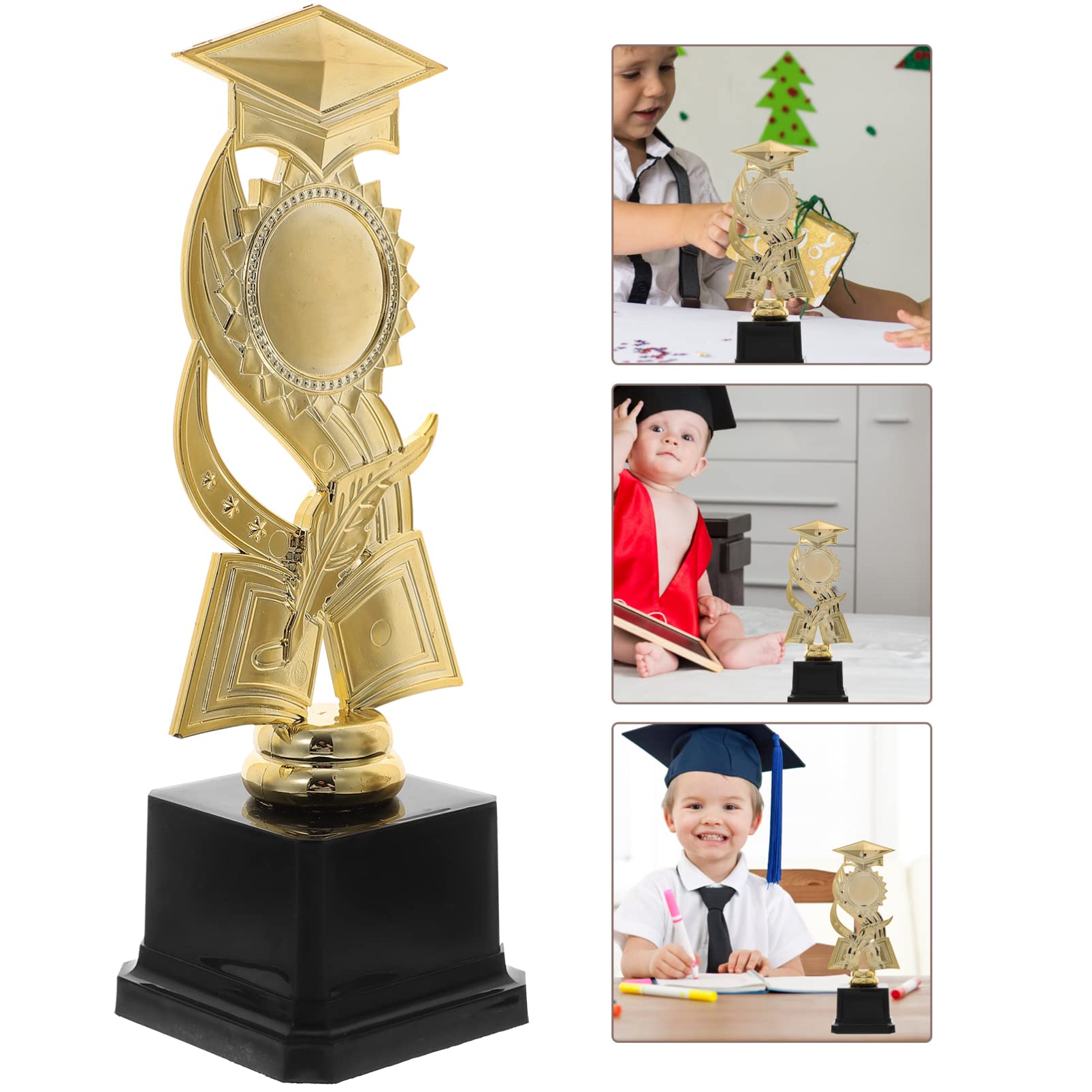 Yardwe 4-Piece Mini Doctor Trophy Set - Small Gold Awards for Graduation Party Decor, Table Centerpieces & Office Desk Decorations | Perfect for Medical School Graduation Gifts, Achievement Awards & Miniature Trophy Displays